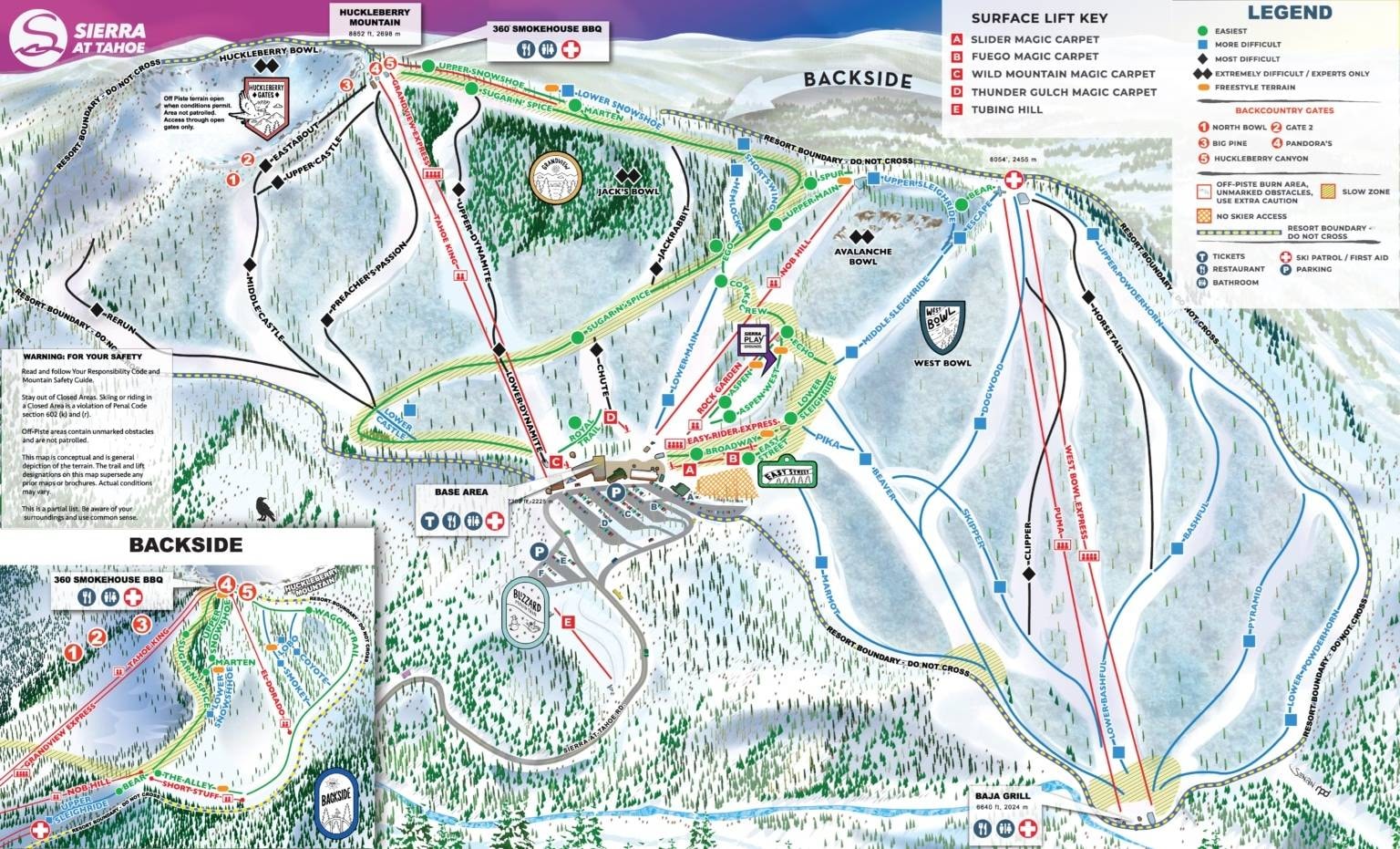 Sierra at Tahoe trail map