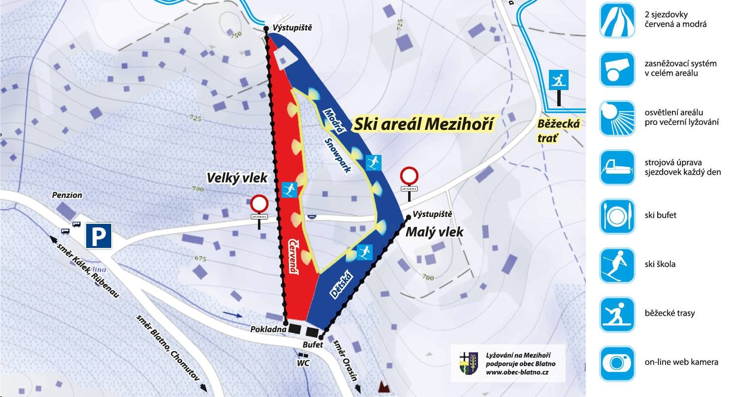 Mezihoří trail map