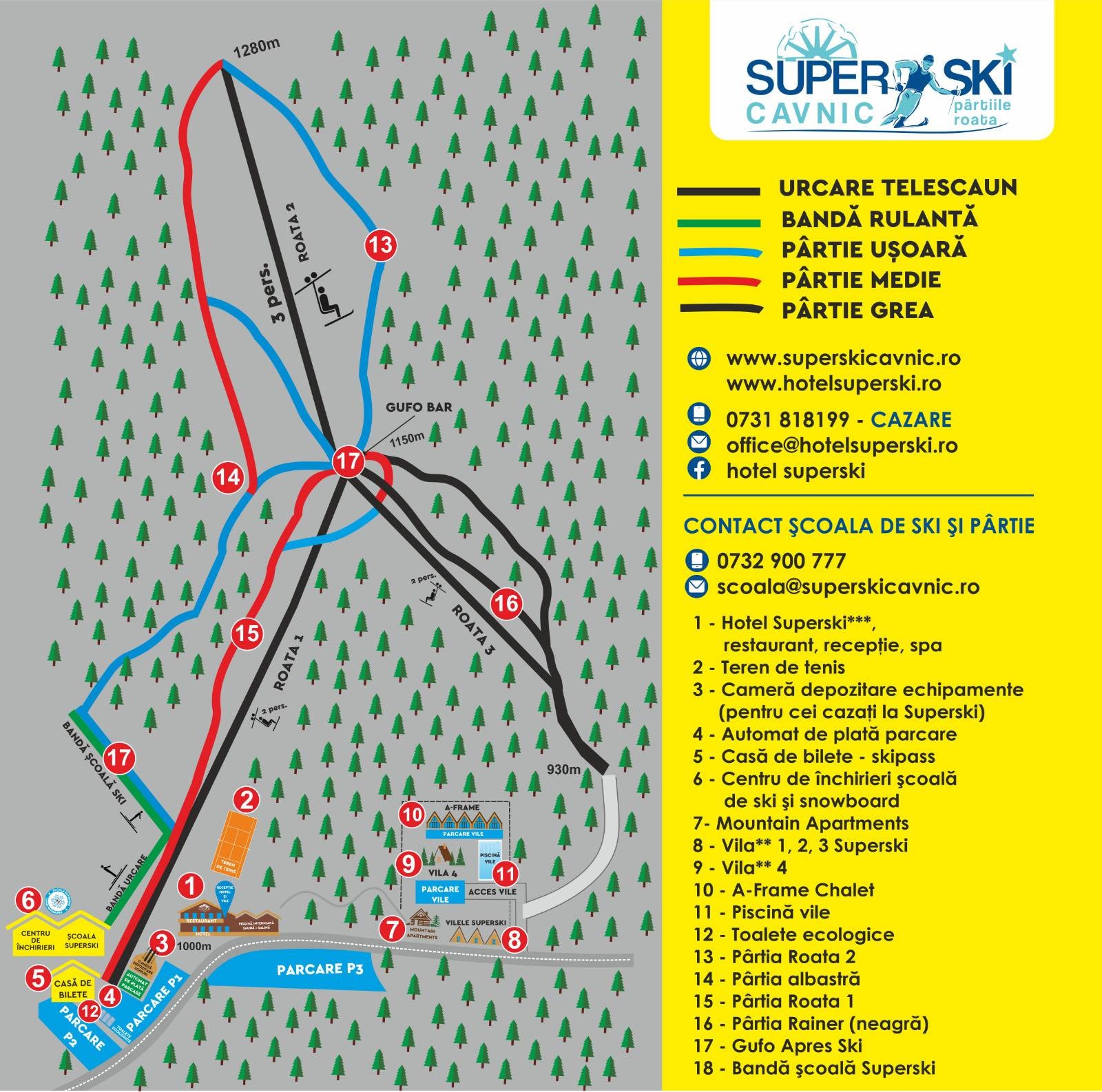 Roata – Cavnic trail map