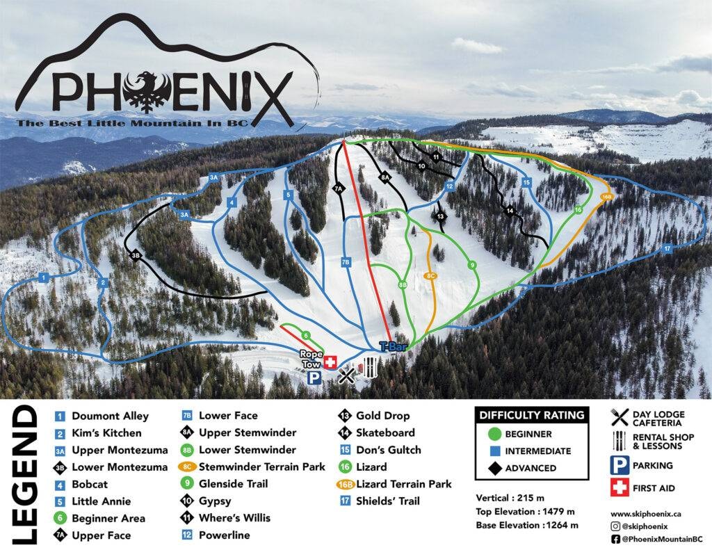 Phoenix Mountain trail map