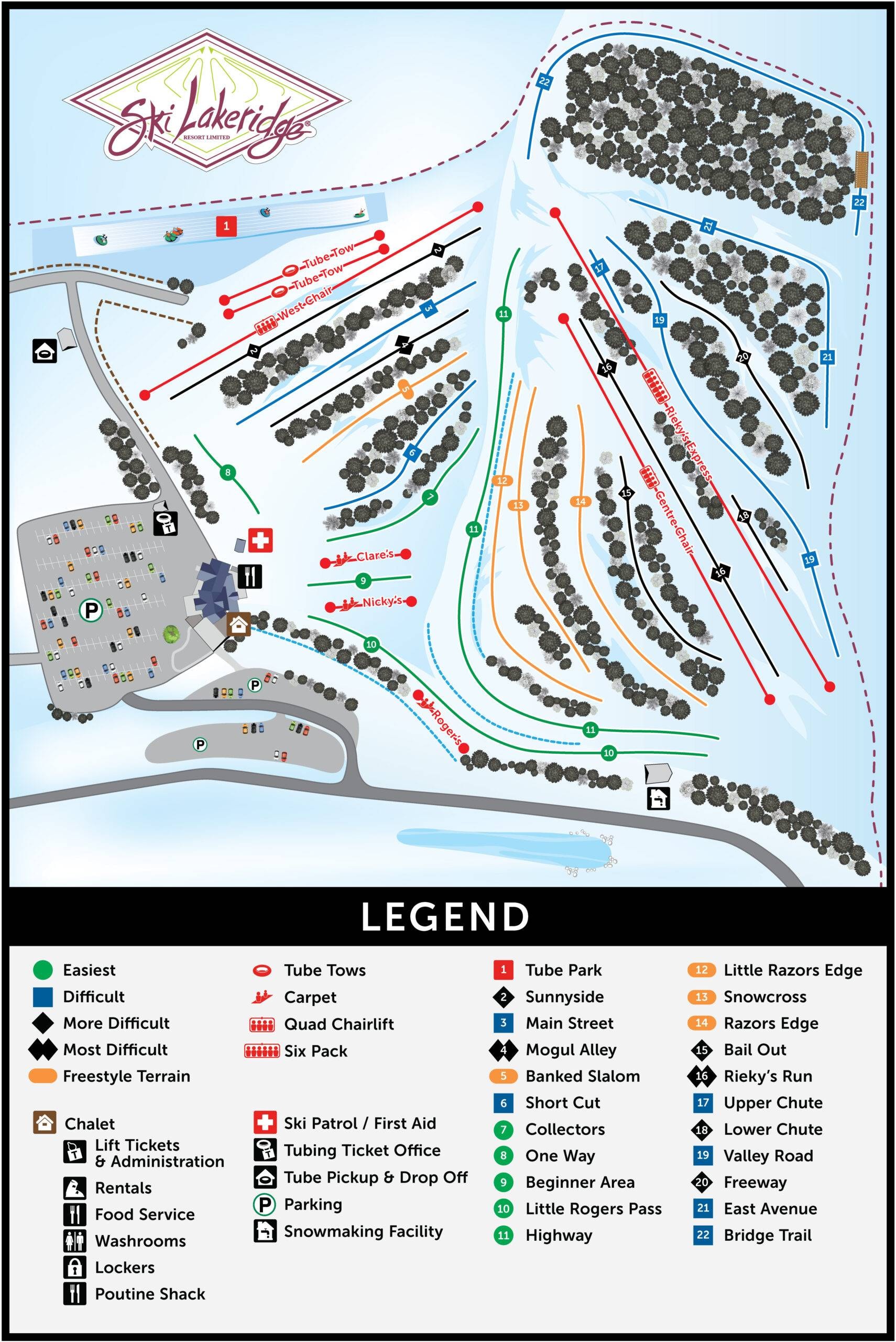 Lakeridge Resort trail map