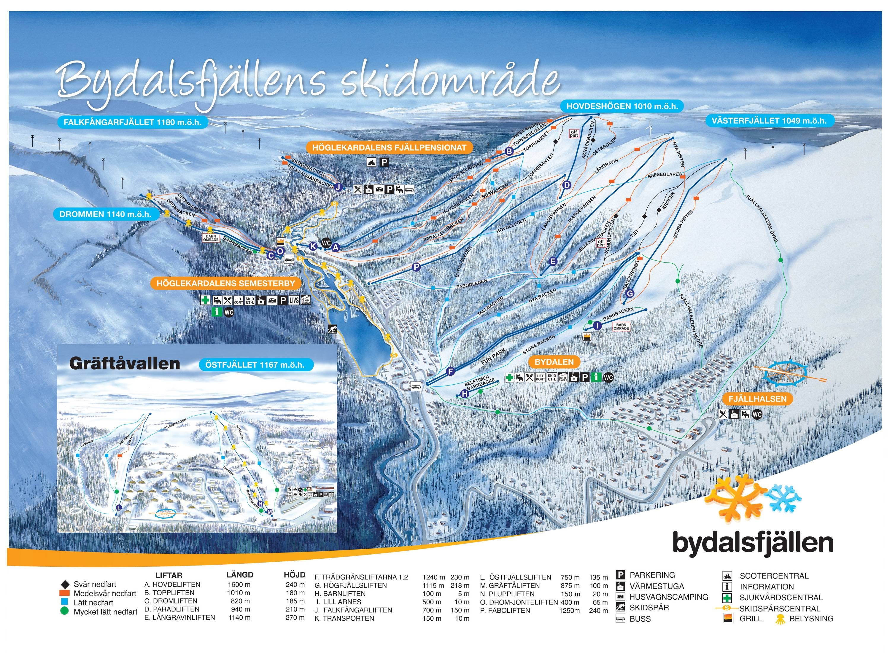 Gräftåvallen trail map