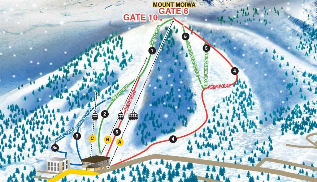 Moiwa trail map