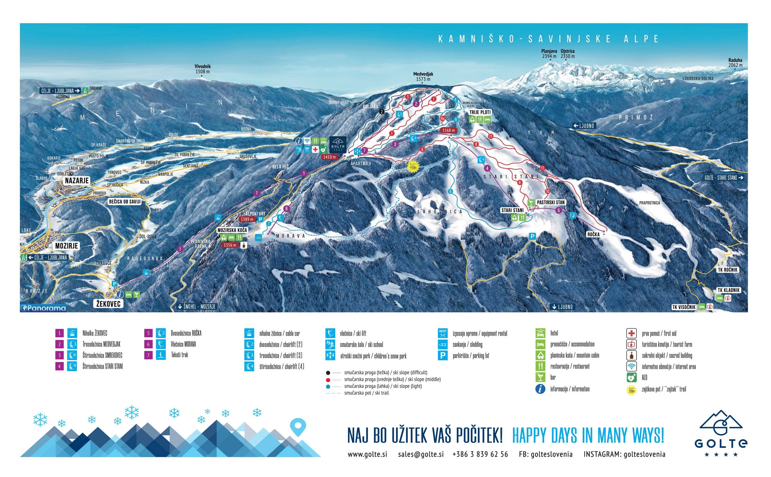 Golte trail map