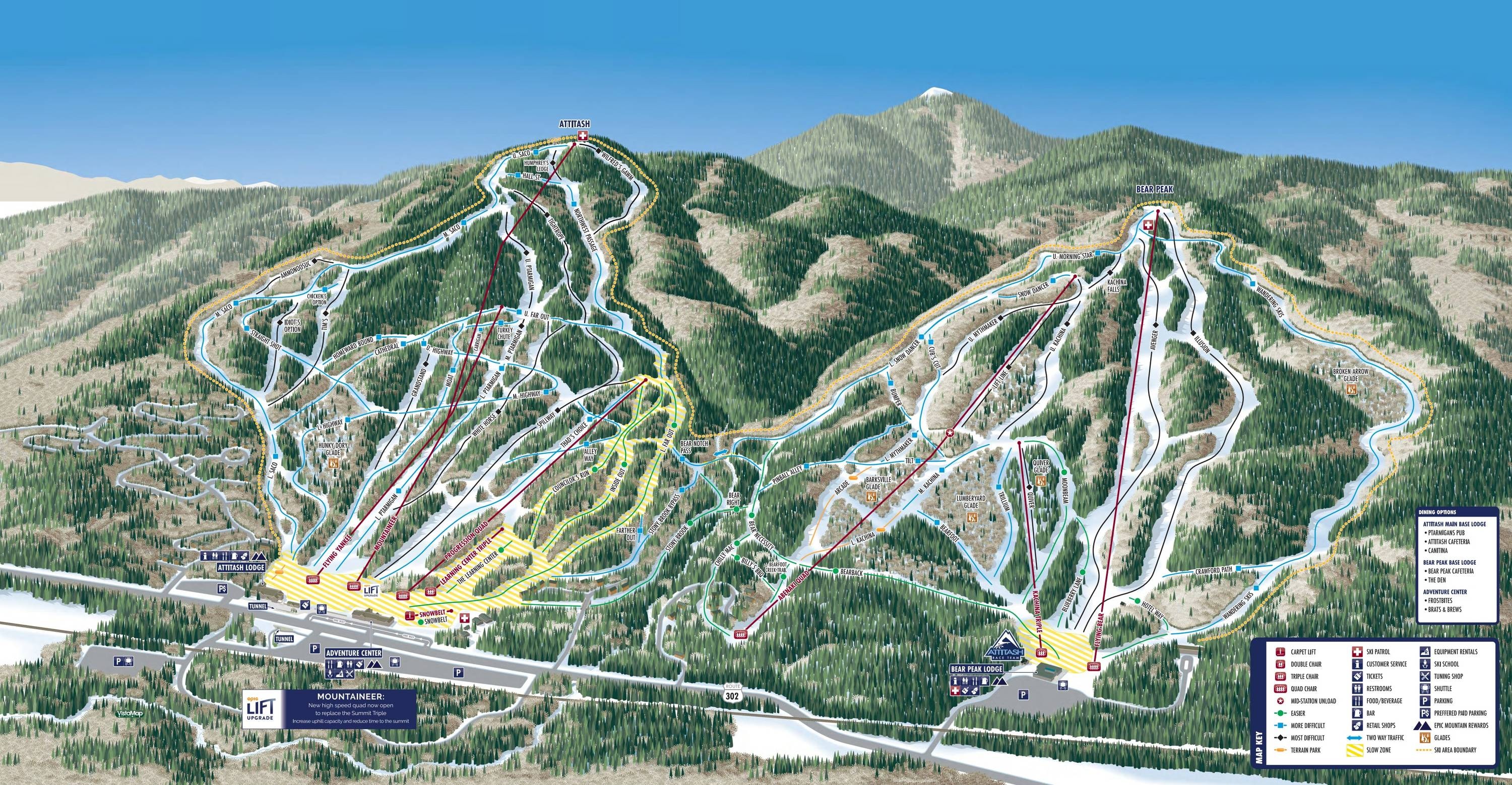 Attitash Mountain Resort trail map