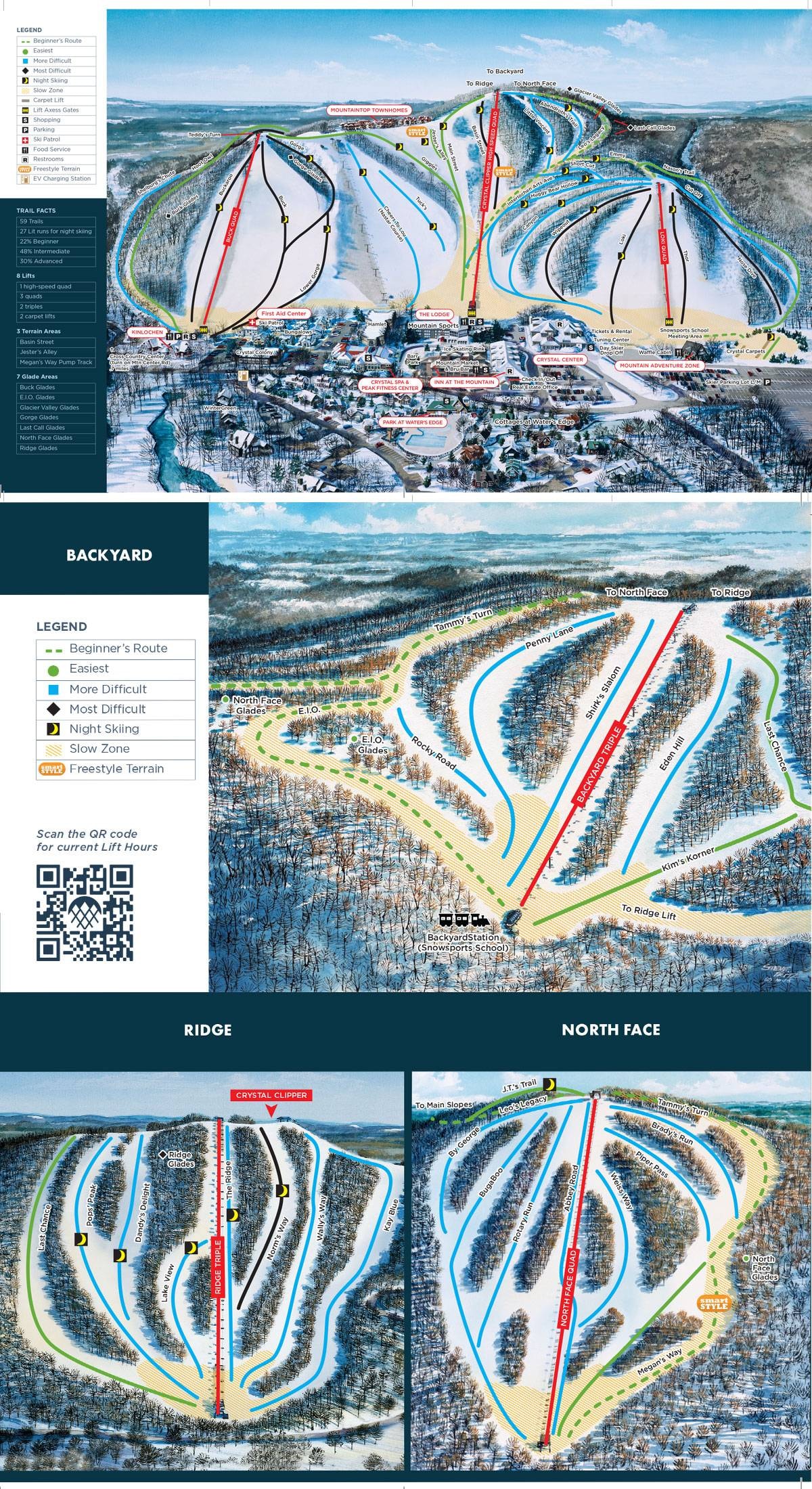 Crystal Mountain (MI) trail map