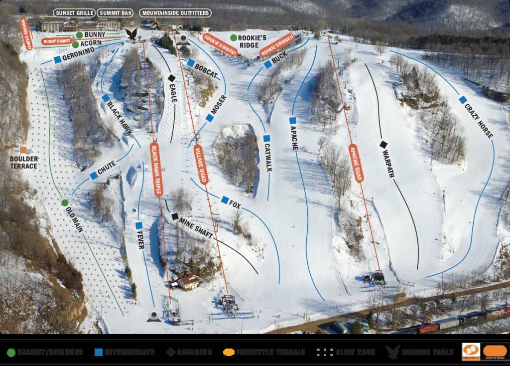 Chestnut Mountain trail map