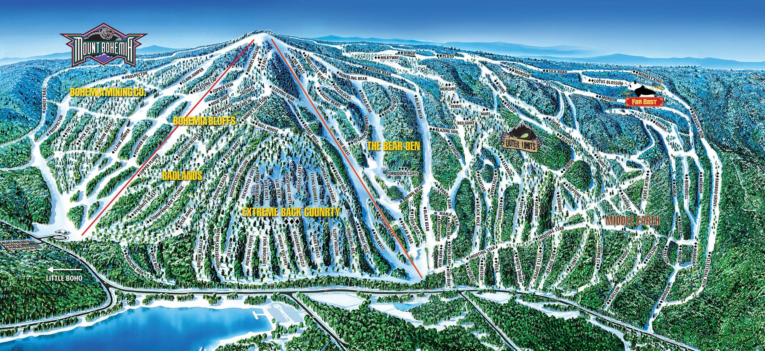 Mt. Bohemia trail map