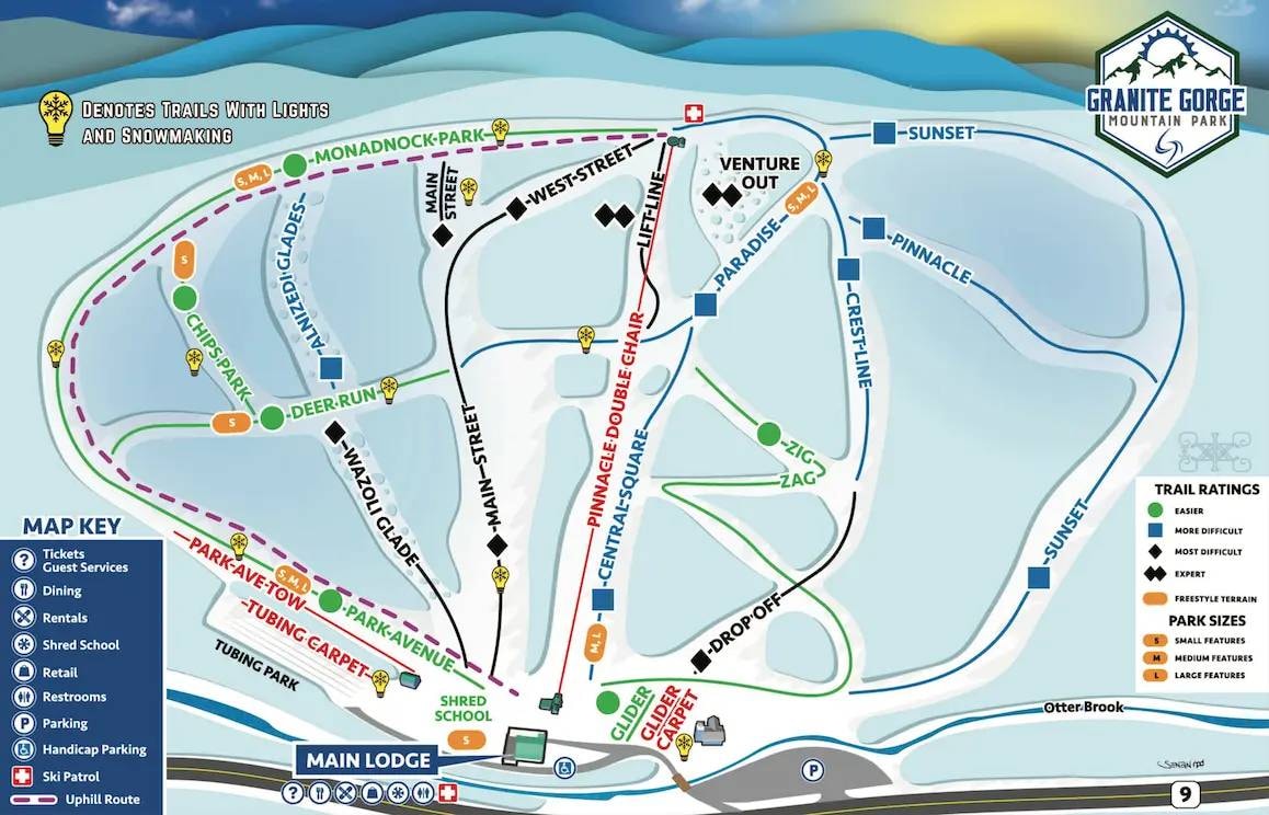 Granite Gorge Mountain Park trail map