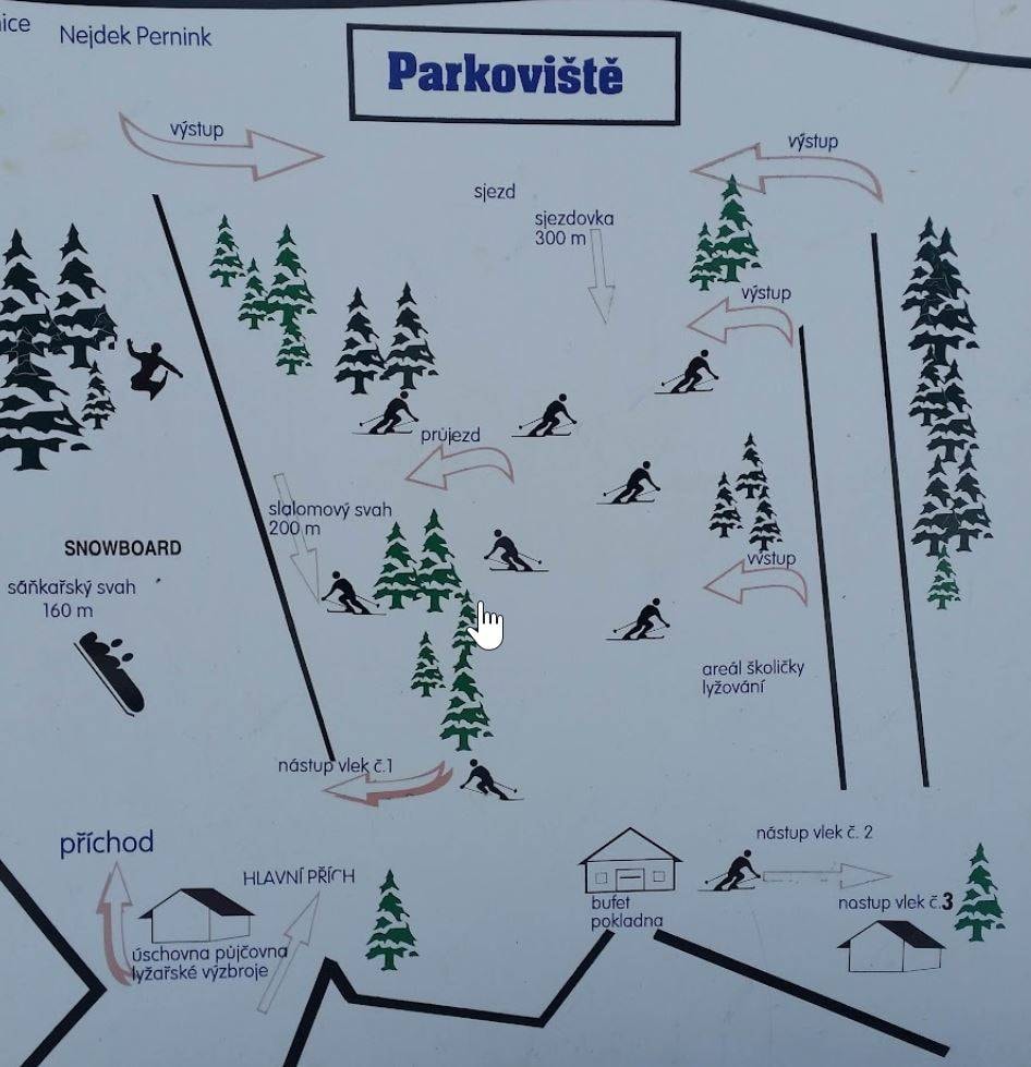 Velflink – Pernink trail map