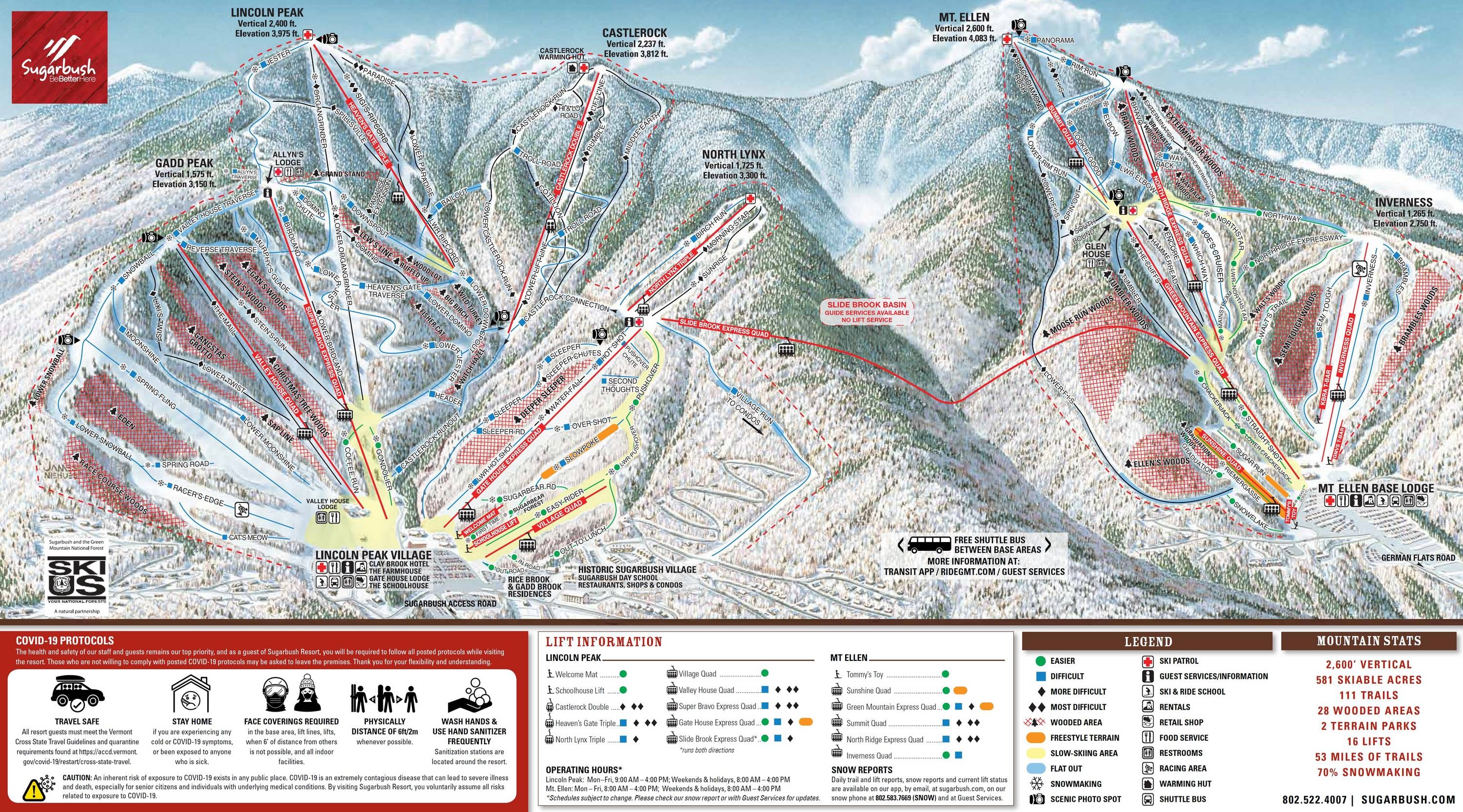 Sugarbush trail map
