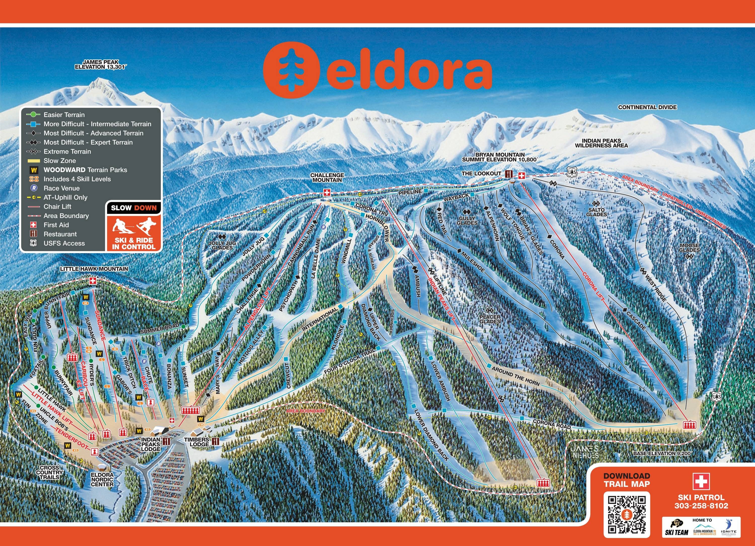 Eldora Mountain trail map