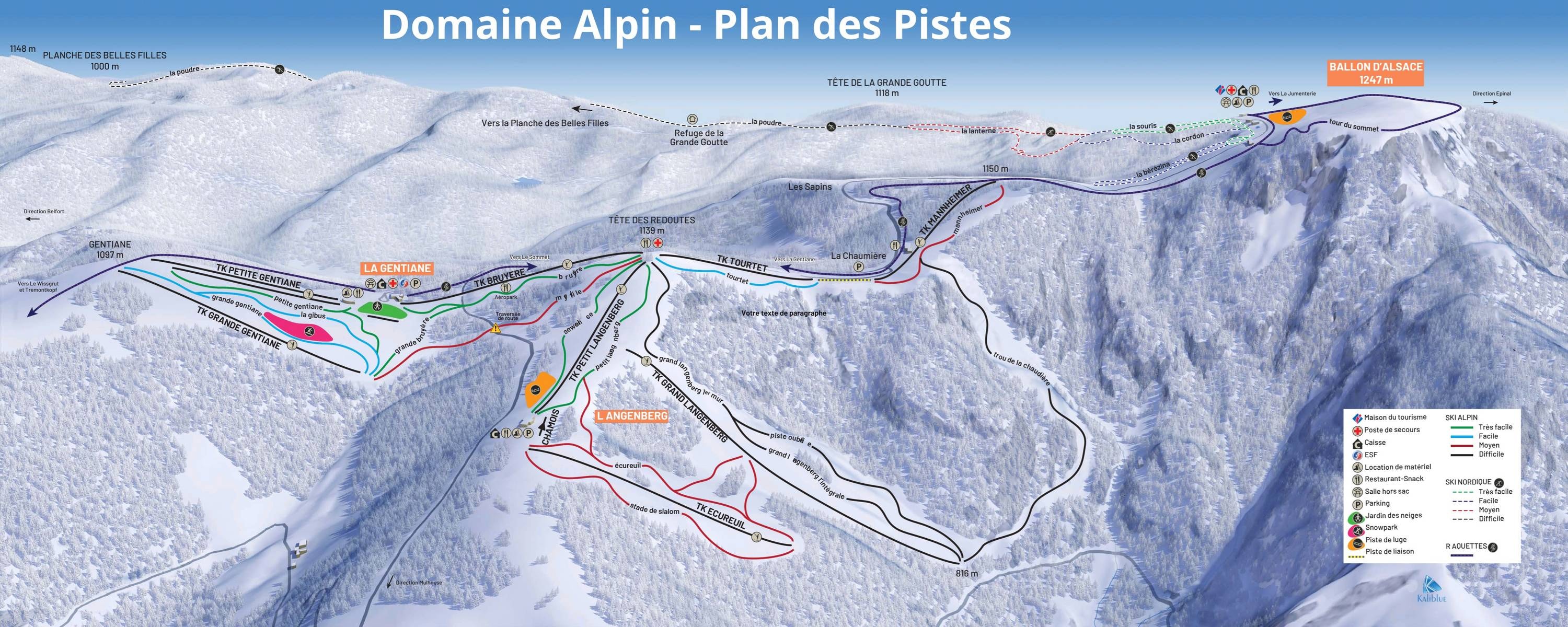 Ballon d'Alsace trail map