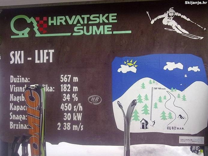 Rudnik Tršće trail map