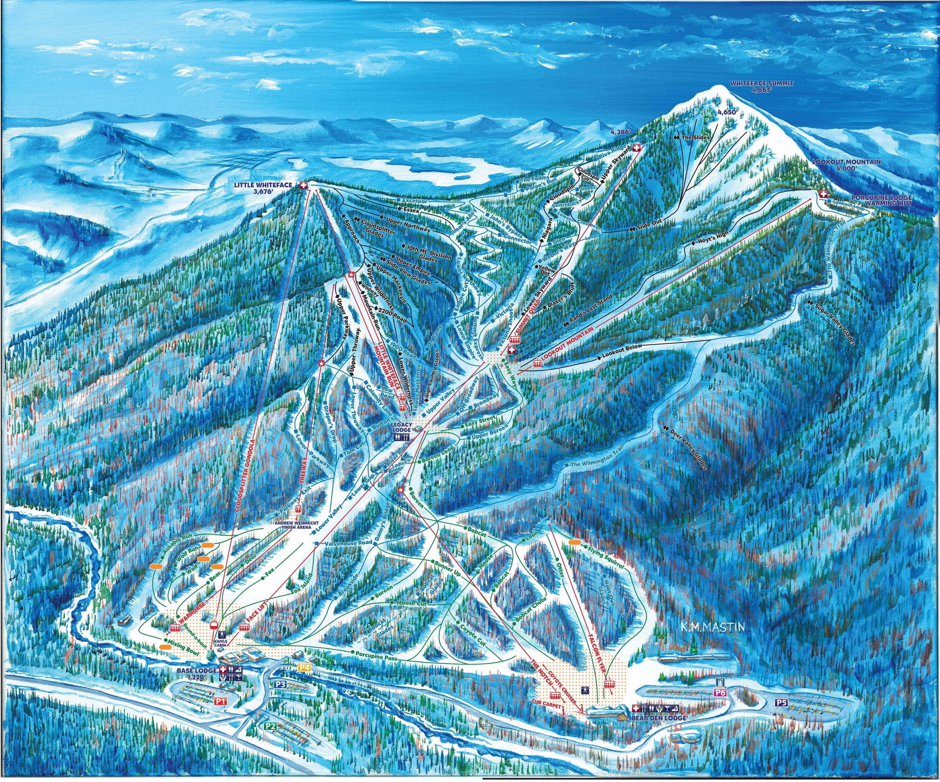 Whiteface – Lake Placid trail map
