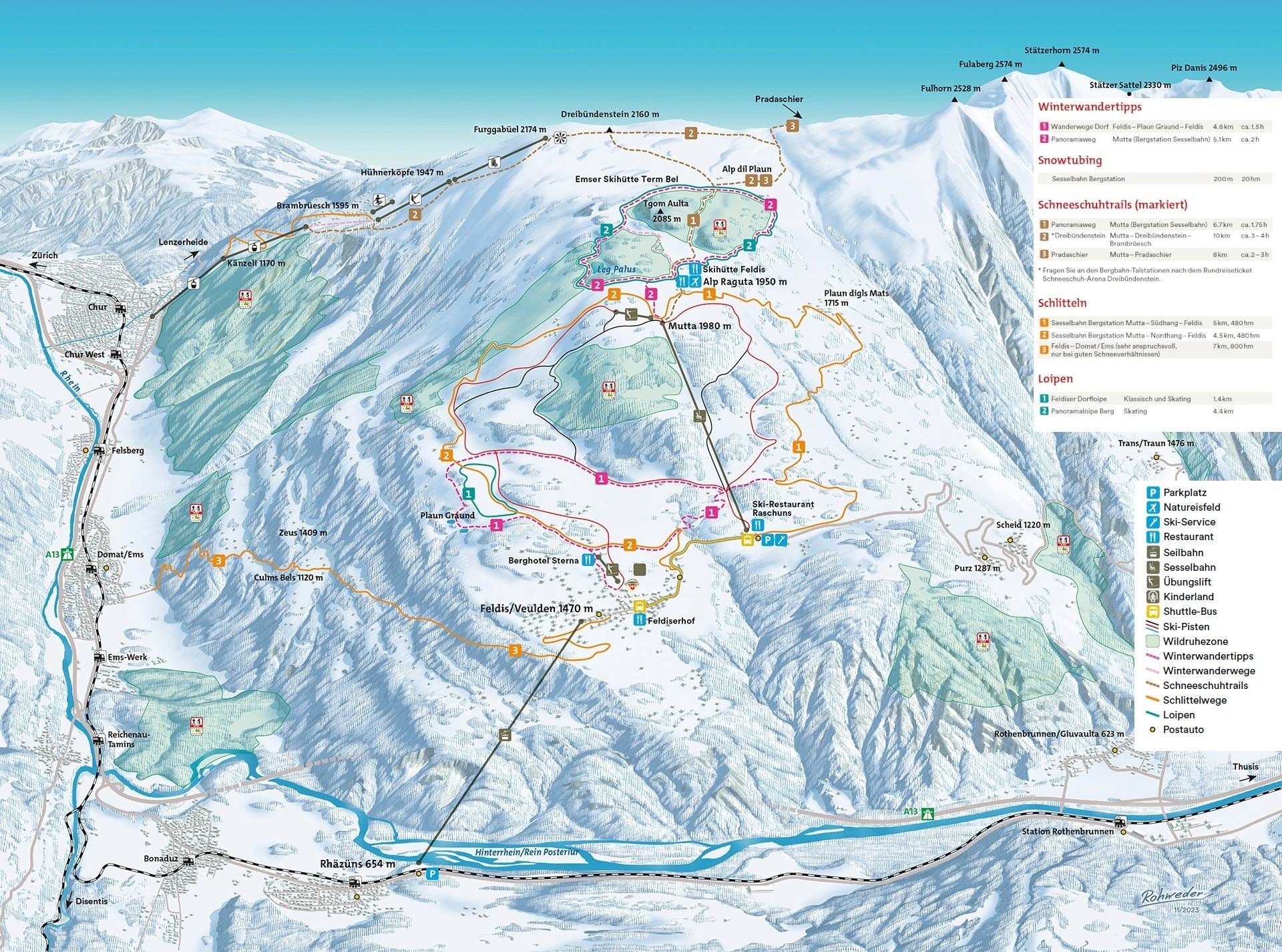 Feldis trail map