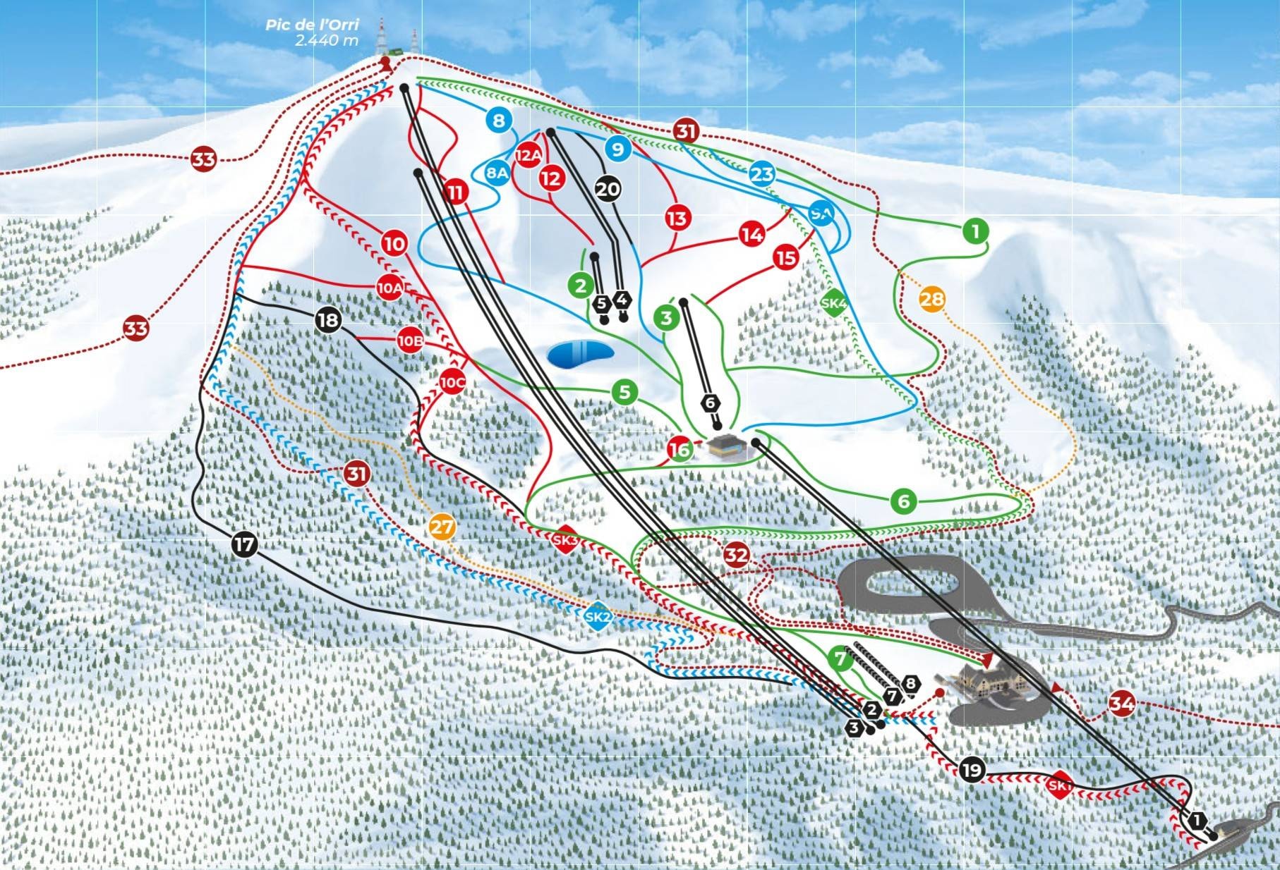 Port Ainé trail map