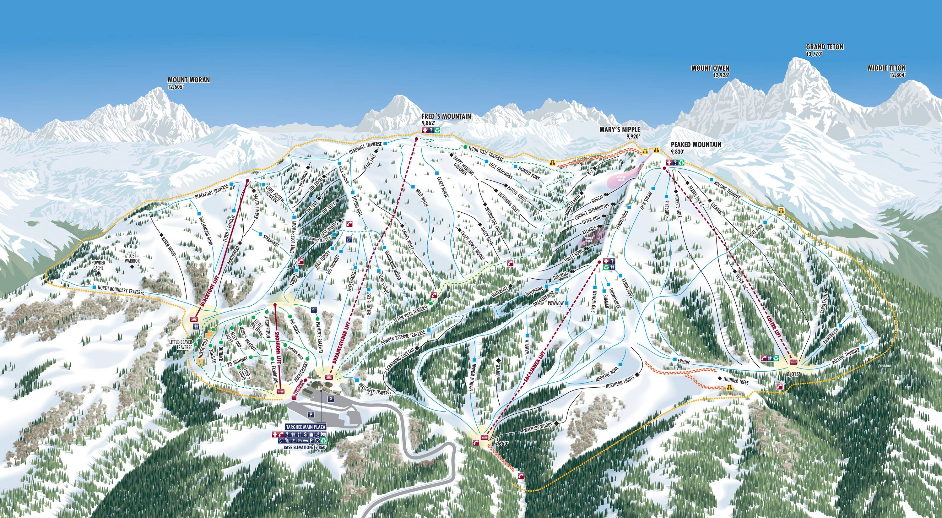 Grand Targhee trail map