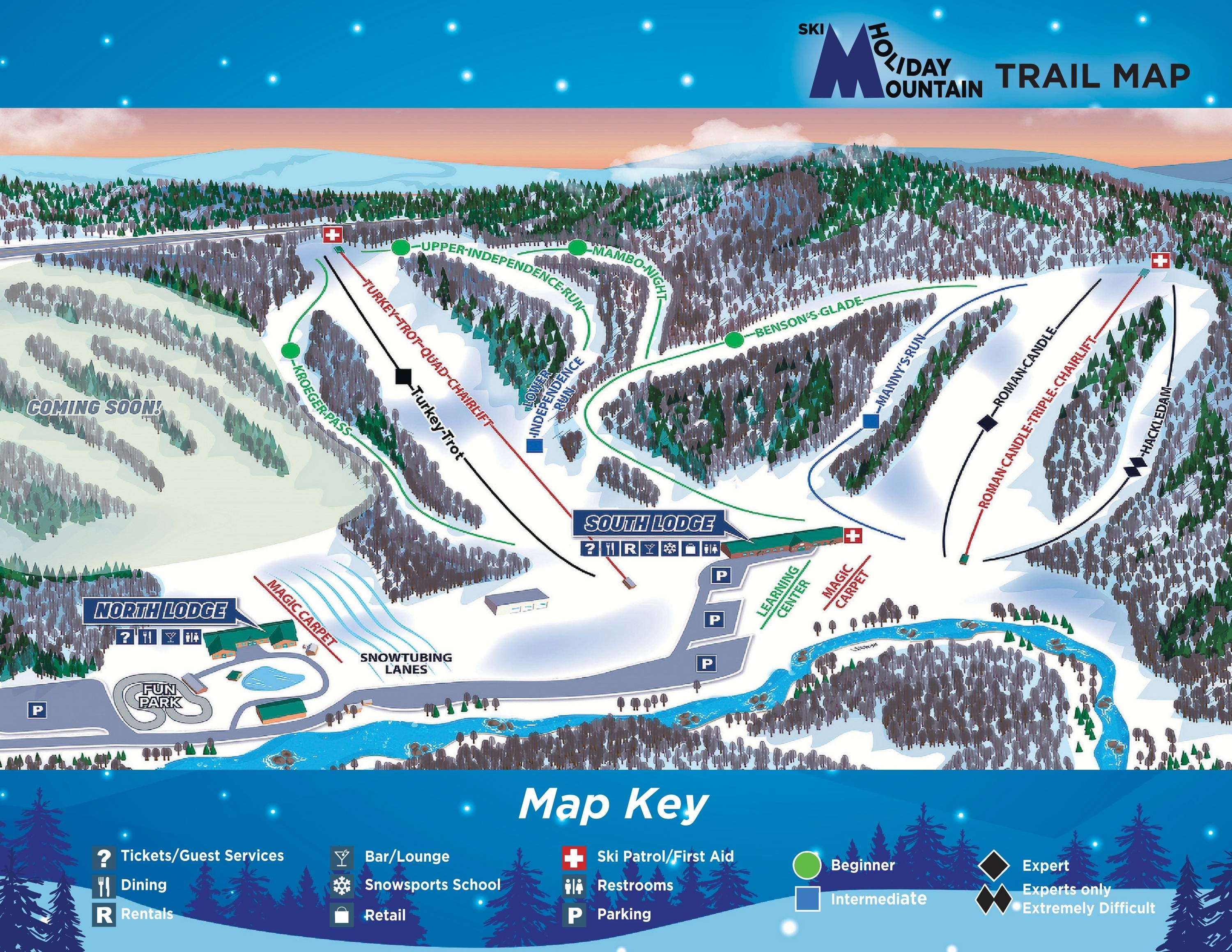 Holiday Mountain (NY) trail map