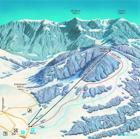 Nollen – Unterägeri trail map