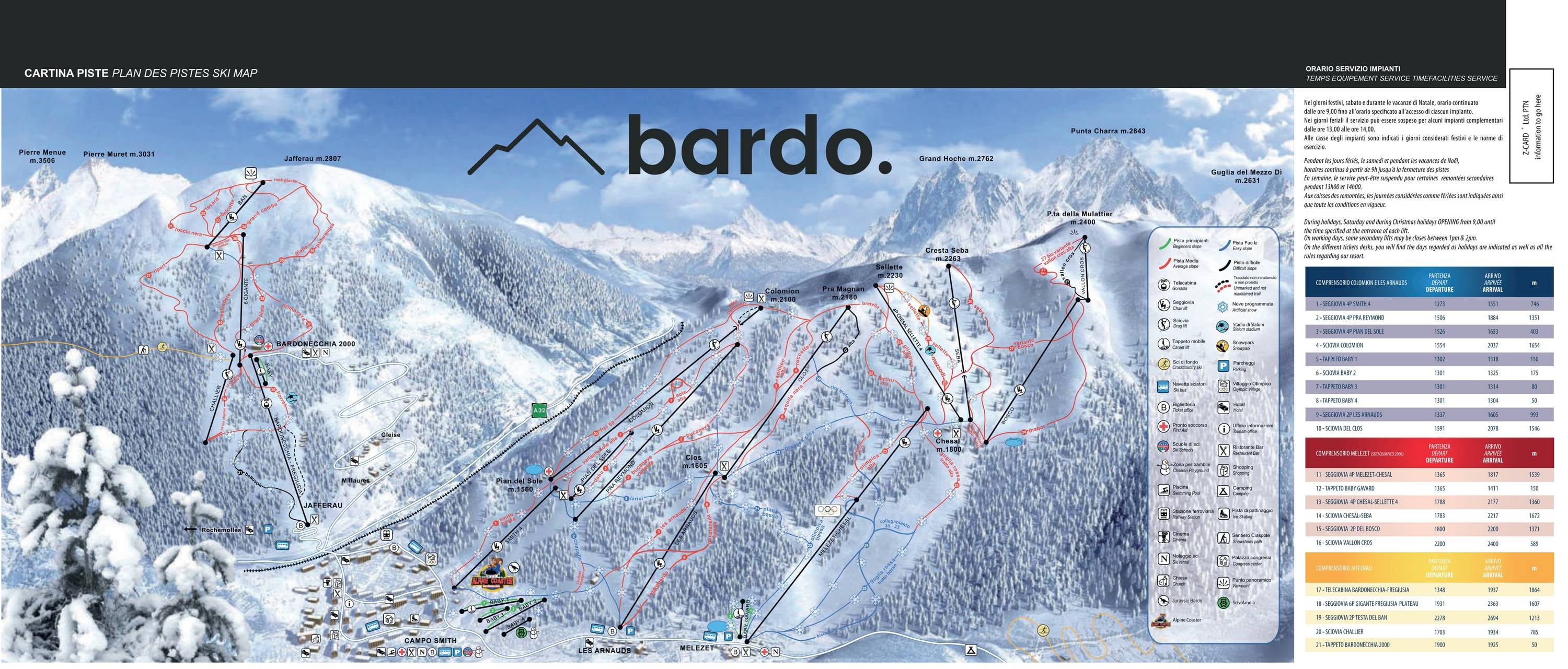 Bardonecchia trail map