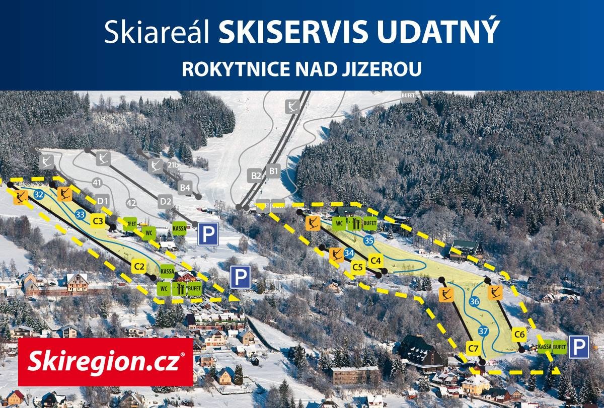Udatný trail map