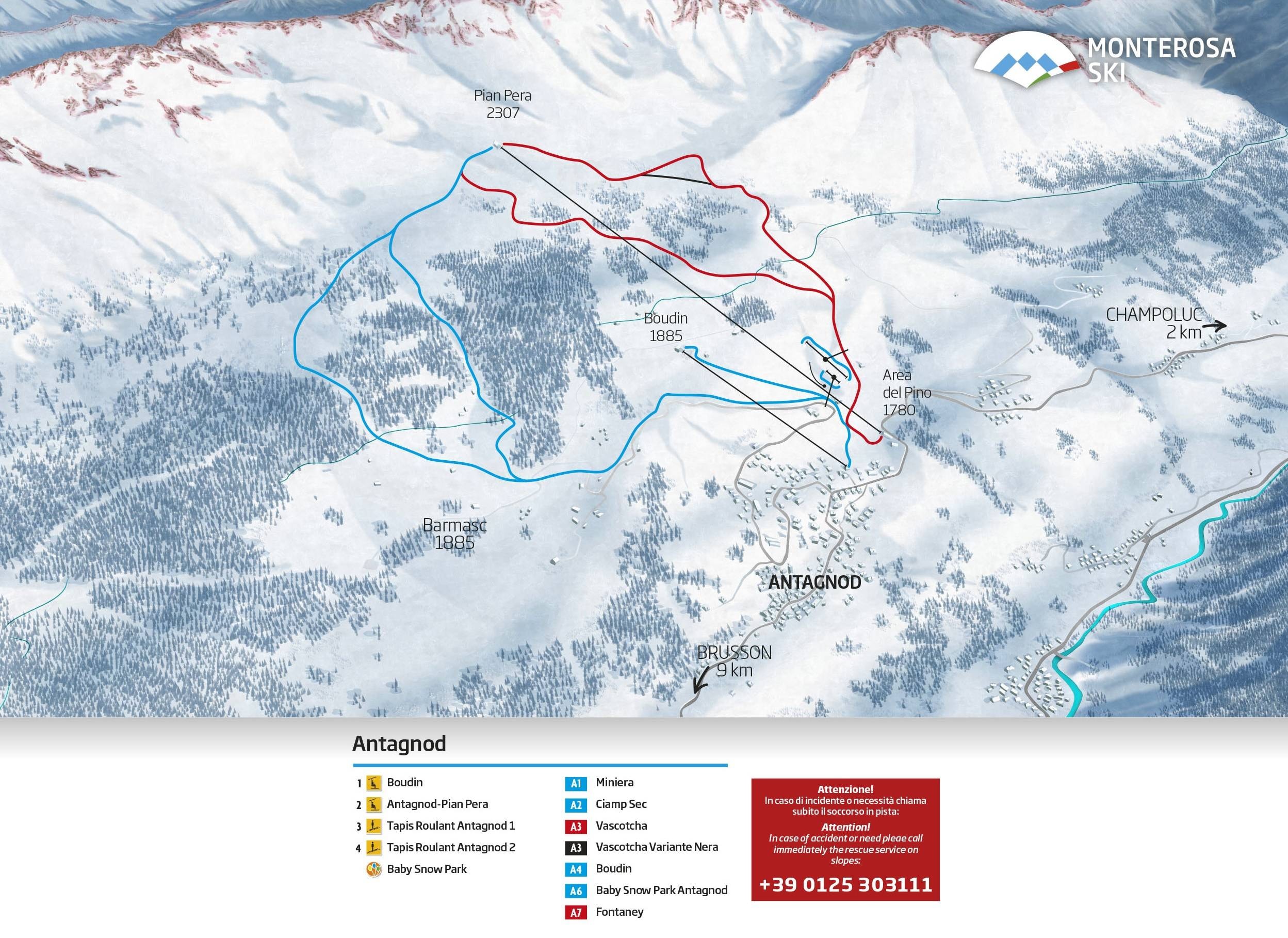 Antagnod trail map