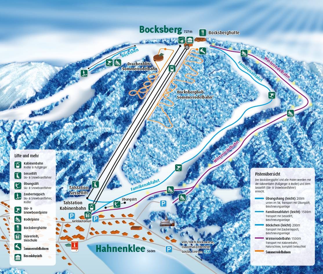 Bocksberg – Hahnenklee trail map