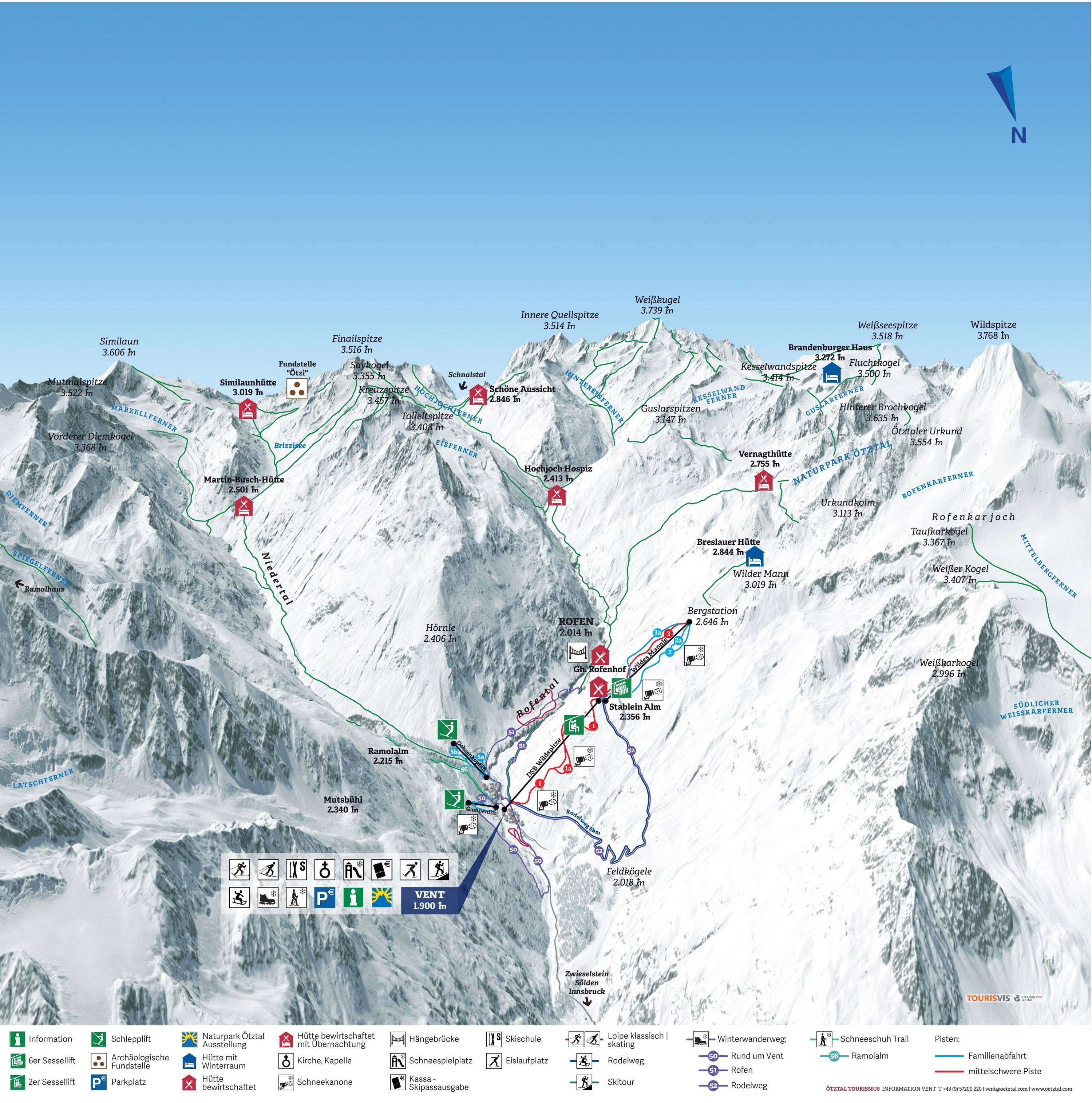 Vent trail map