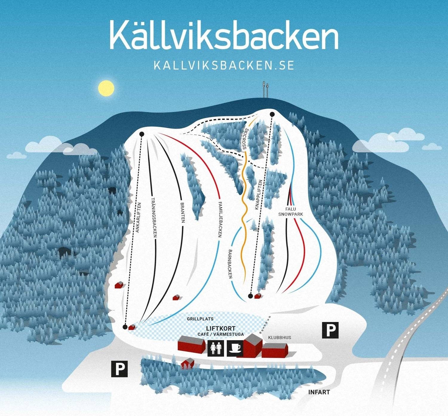 Källviksbacken – Falun trail map