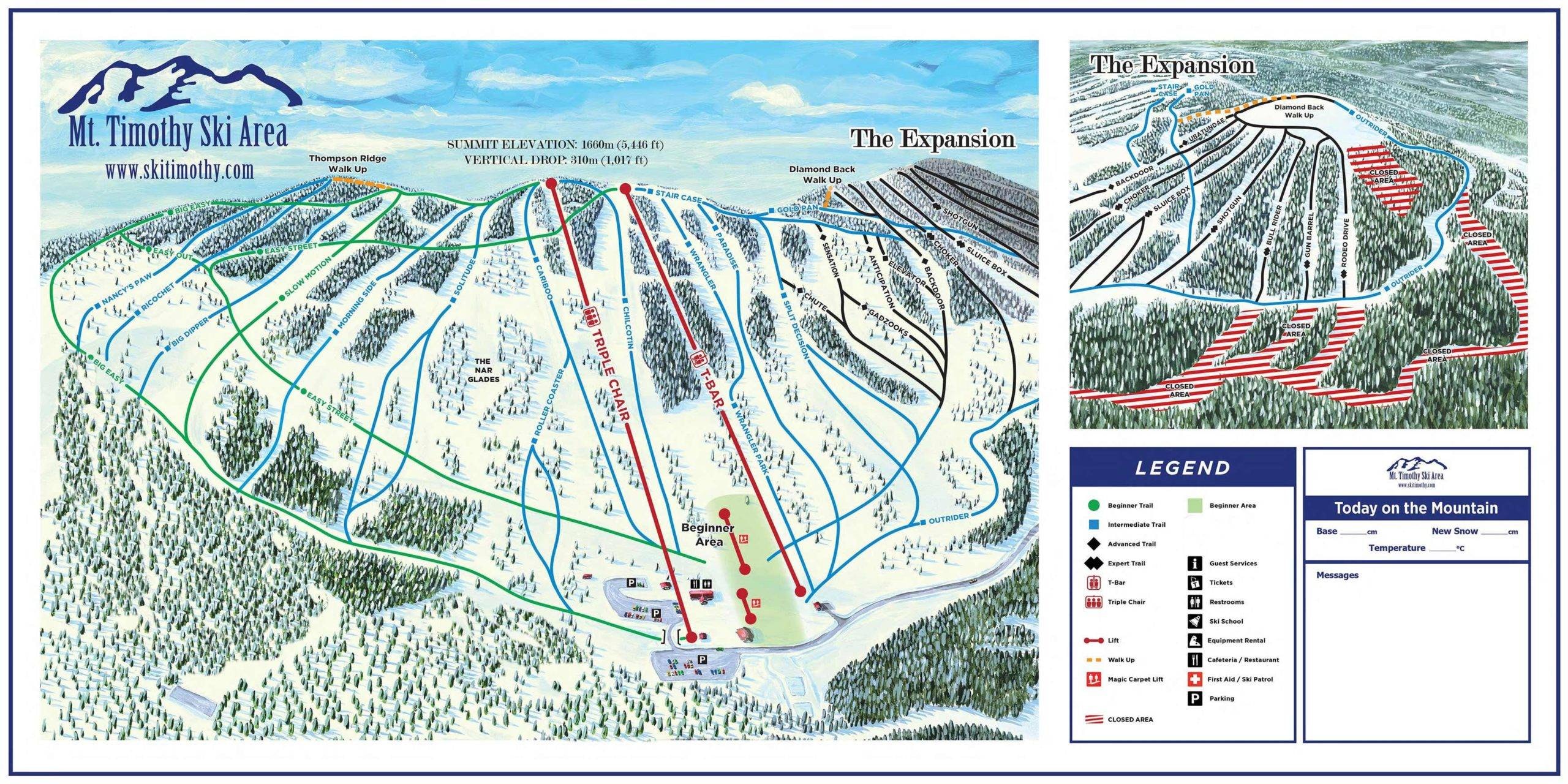 Mount Timothy trail map