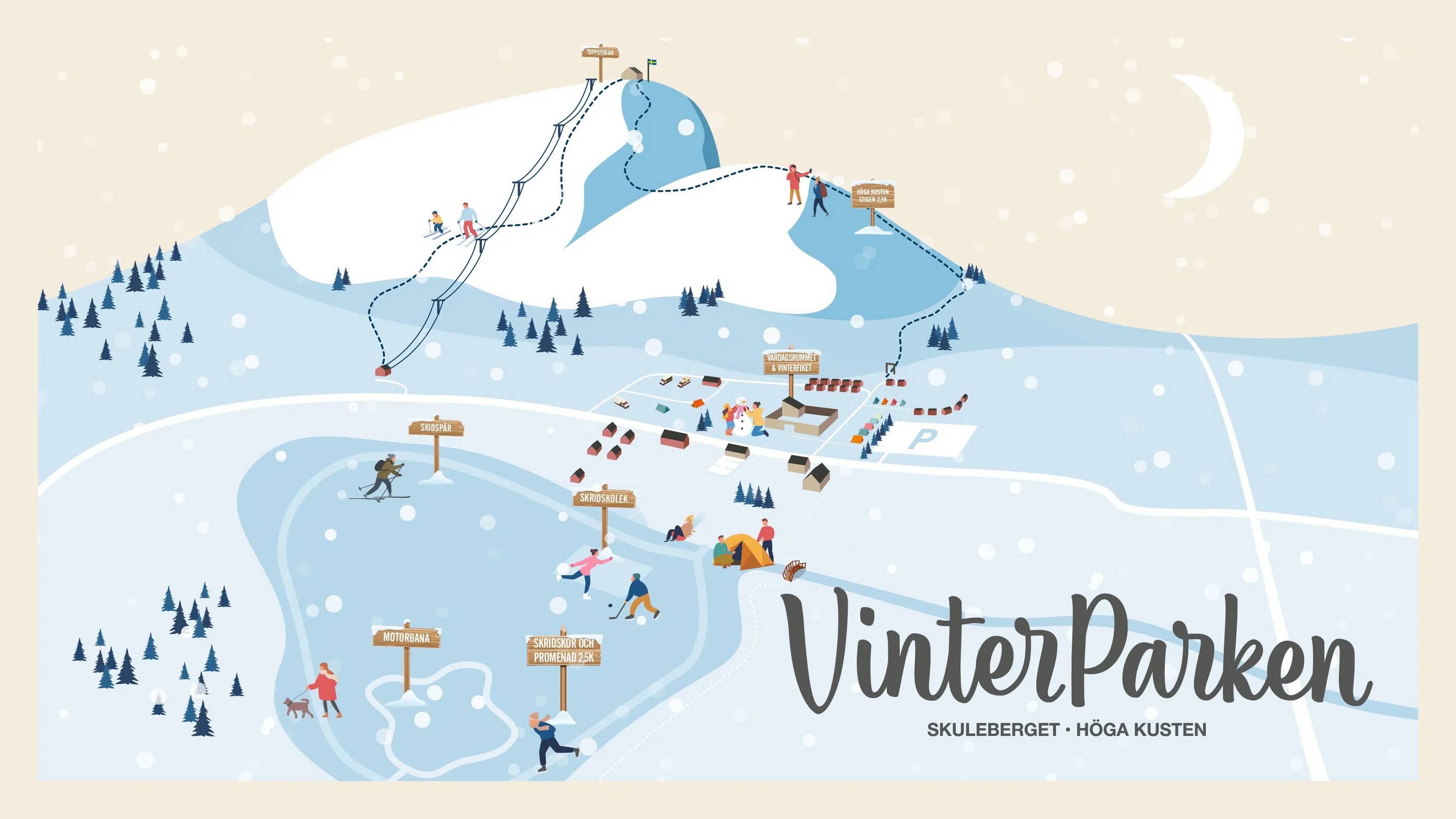 Skulebacken trail map