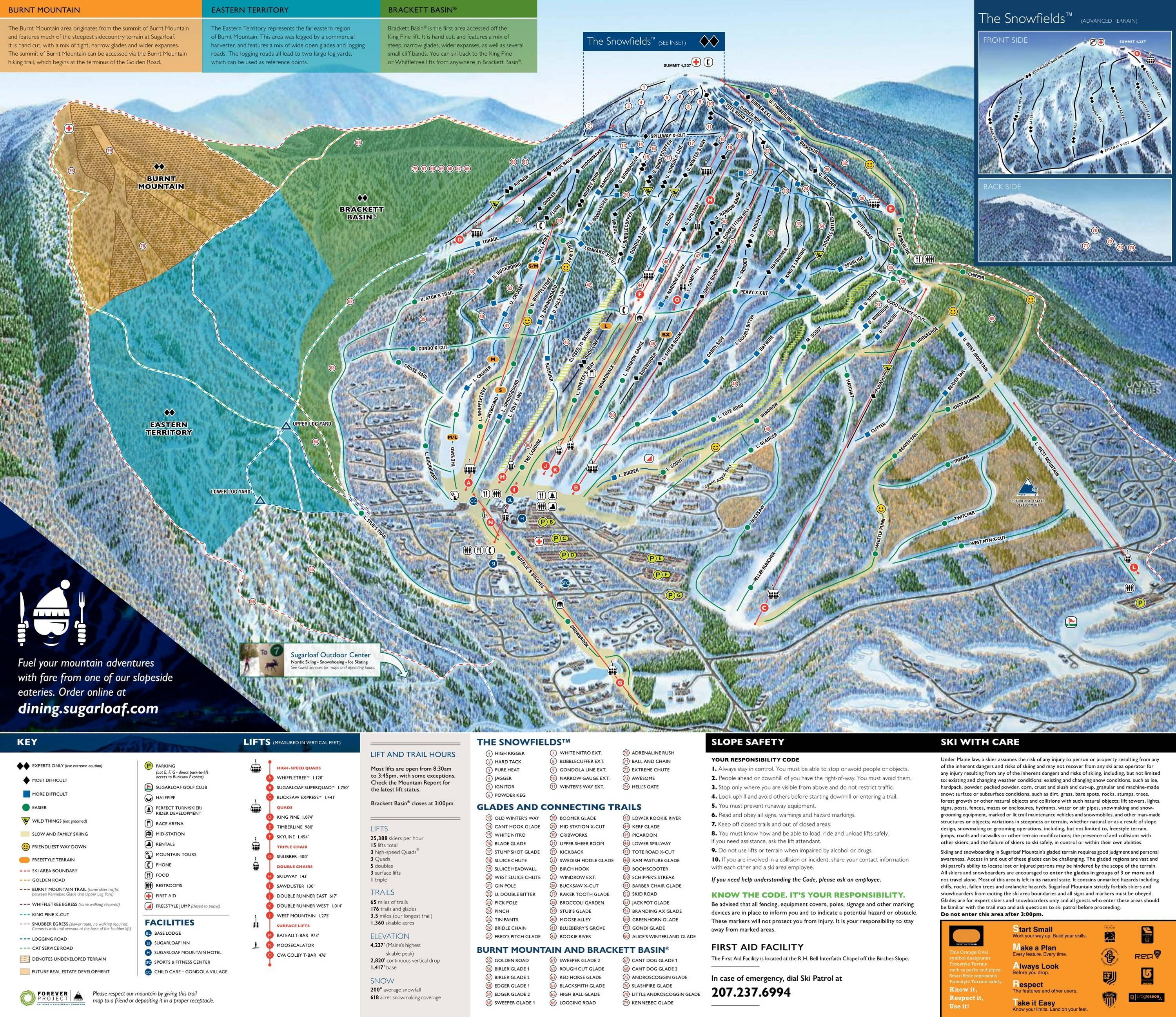 Sugarloaf trail map