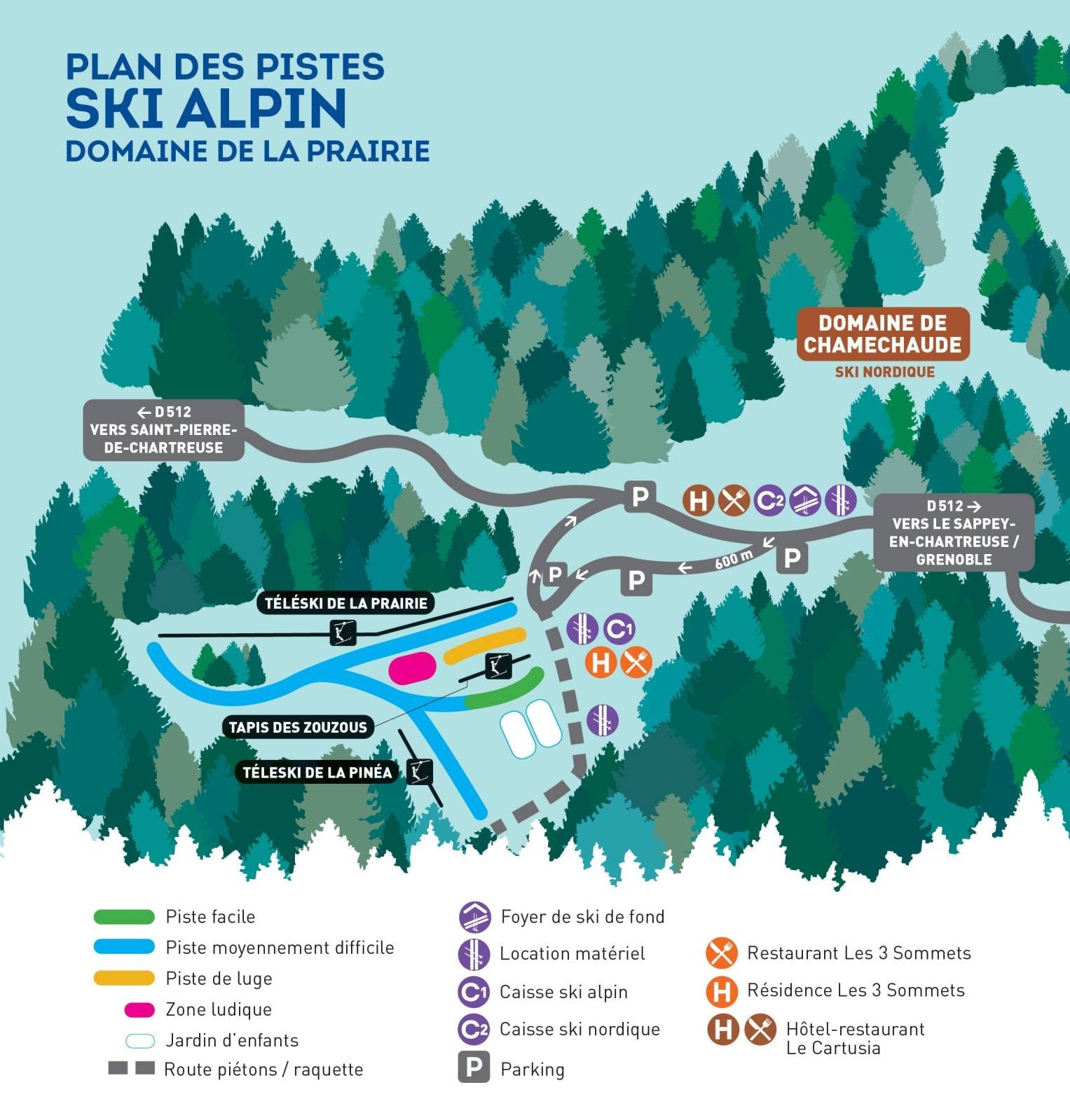 Col de Porte trail map
