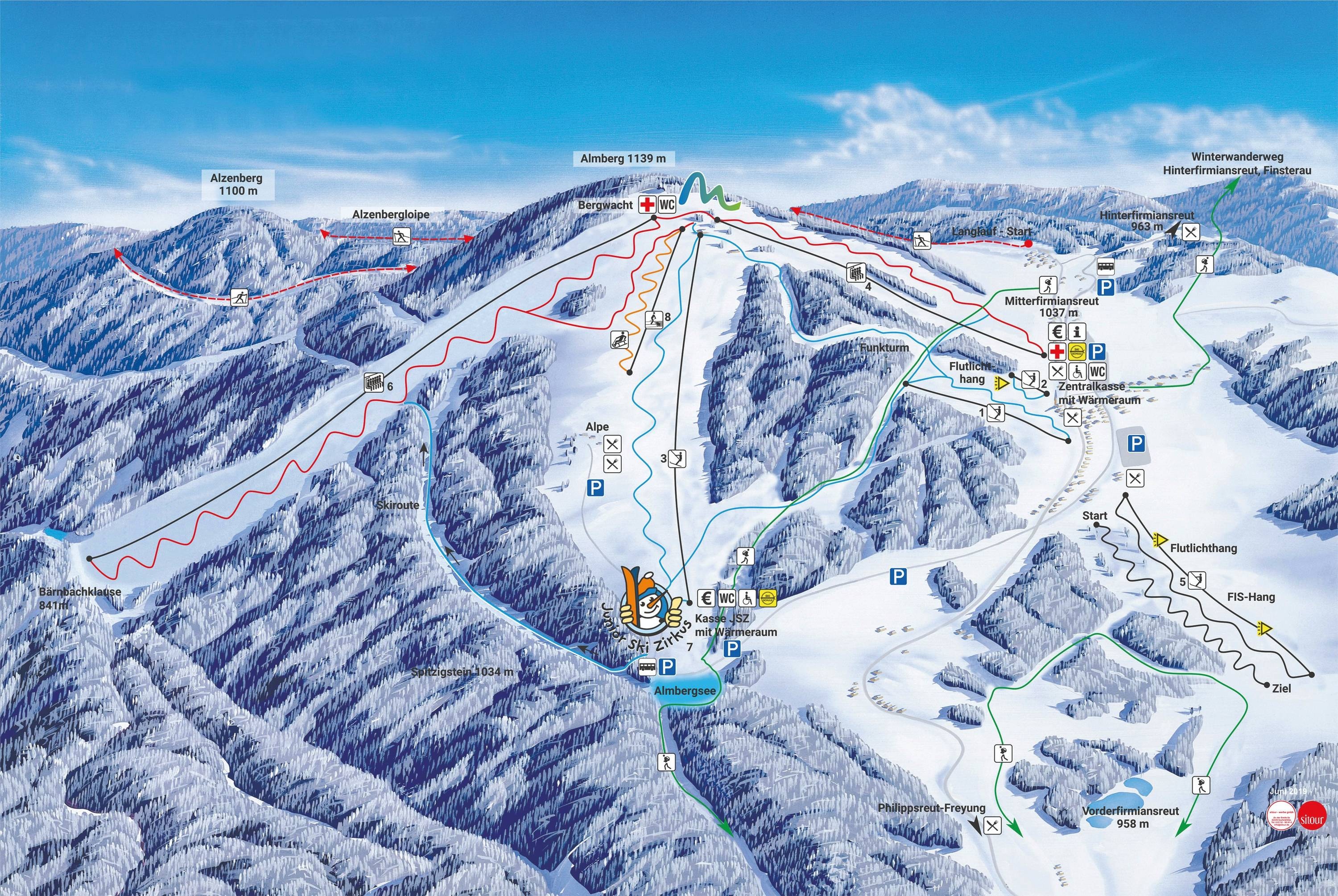 Mitterdorf – Almberg trail map