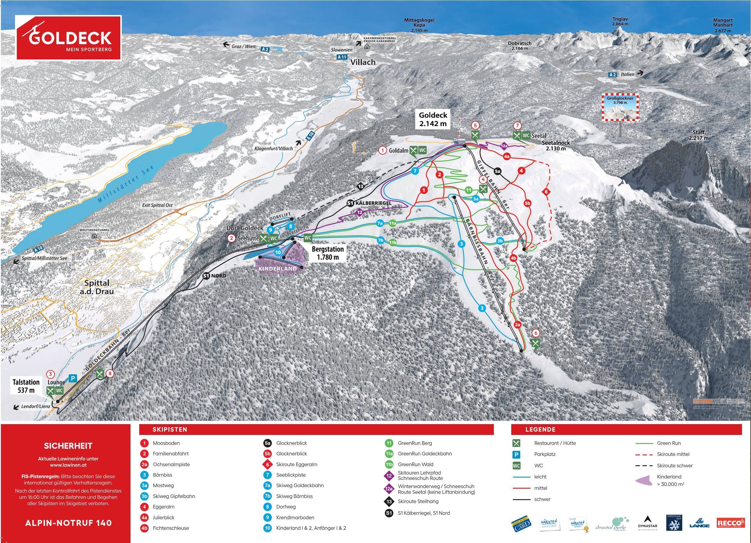 Goldeck – Spittal an der Drau trail map
