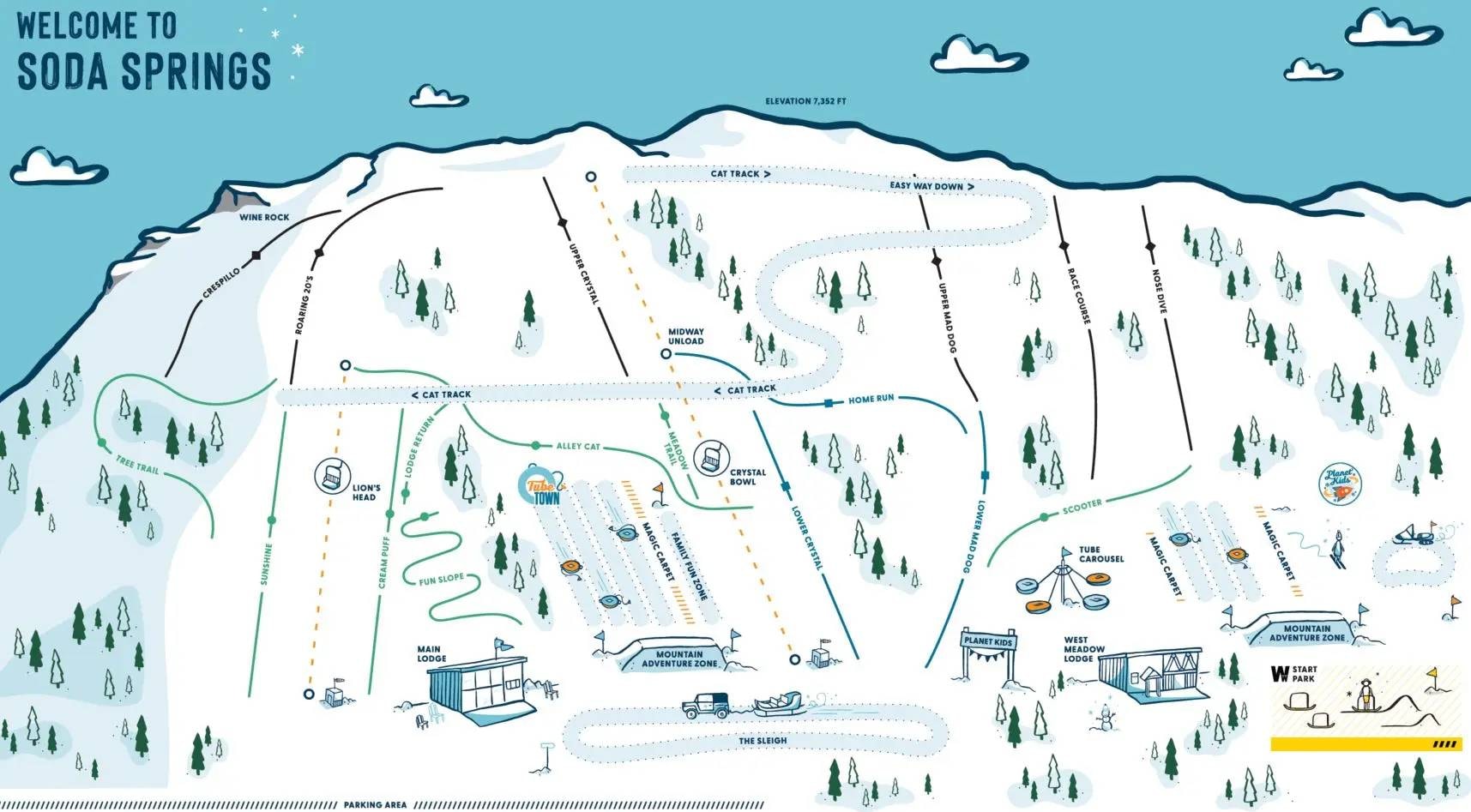 Soda Springs trail map