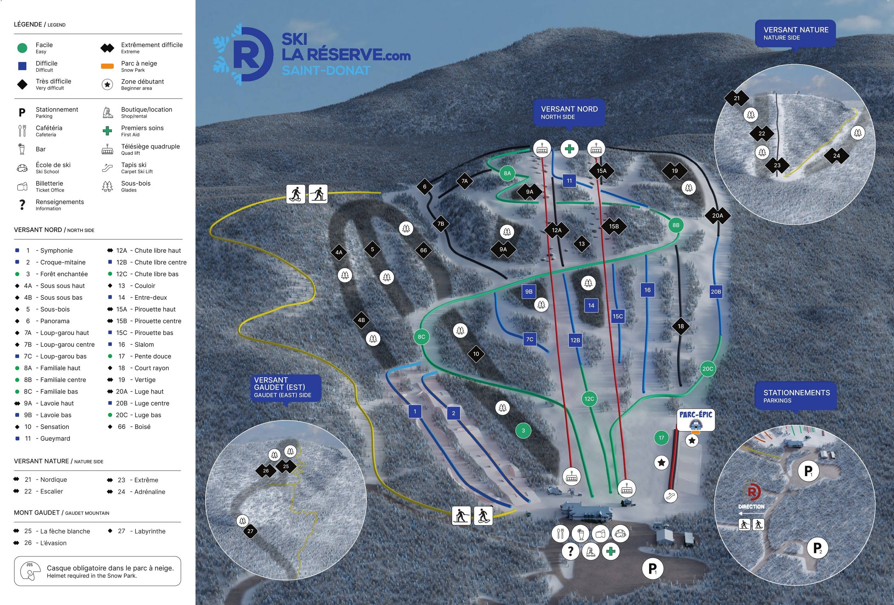 La Réserve – Saint-Donat trail map