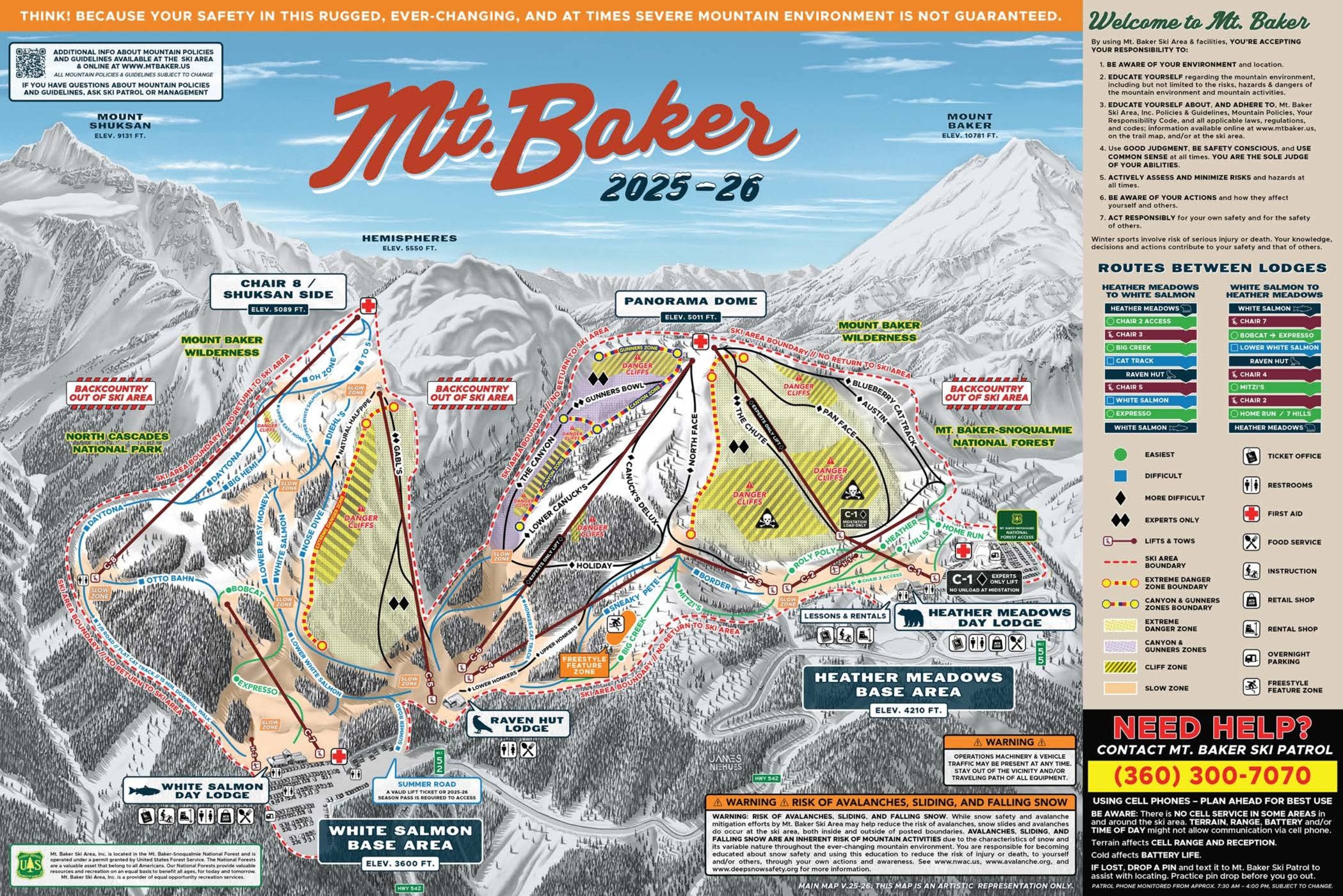 Mt. Baker trail map
