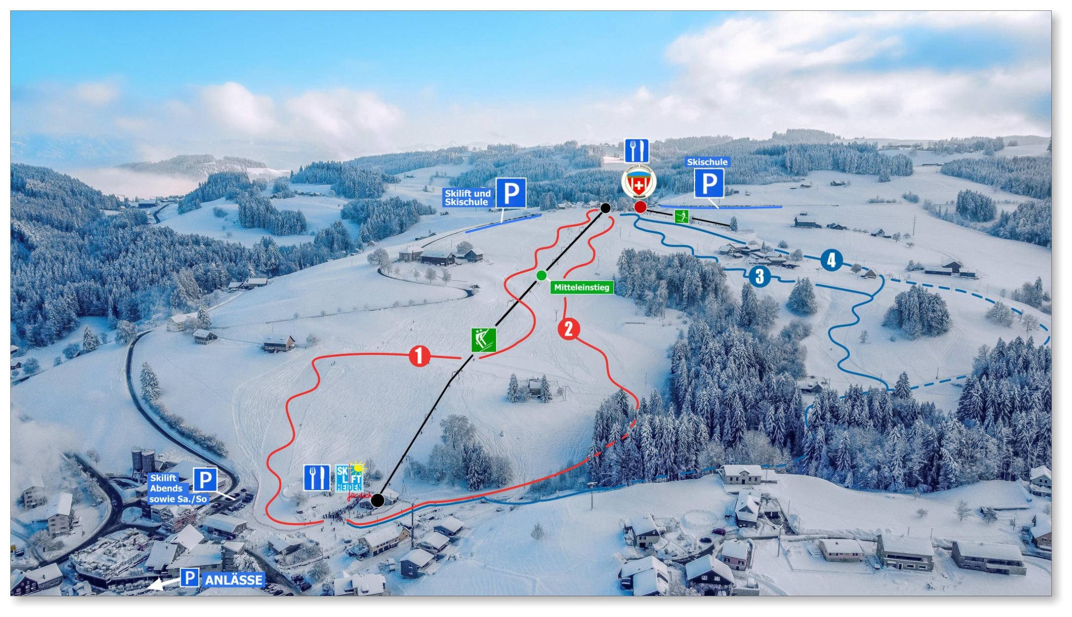 Heiden – Bischofsberg trail map