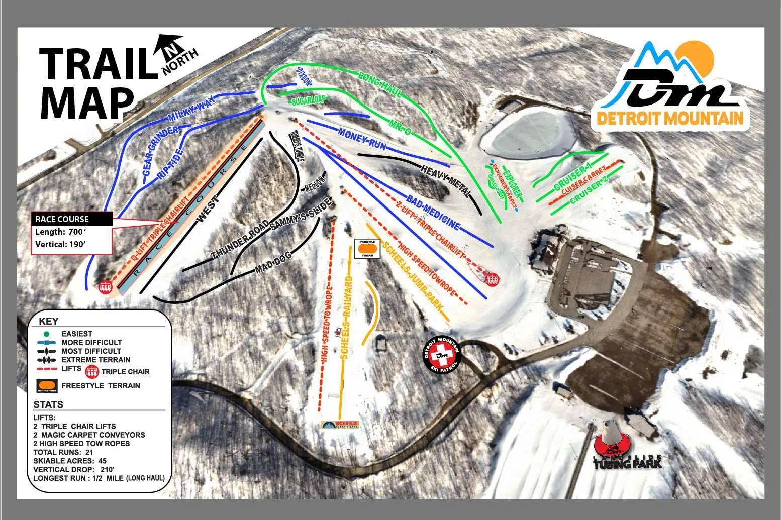 Detroit Mountain trail map