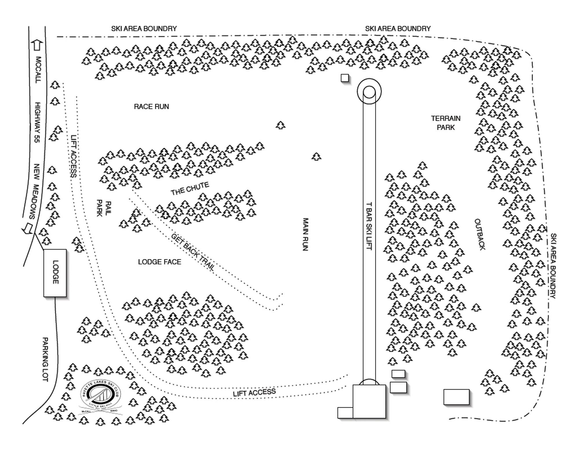 Little Ski Hill trail map