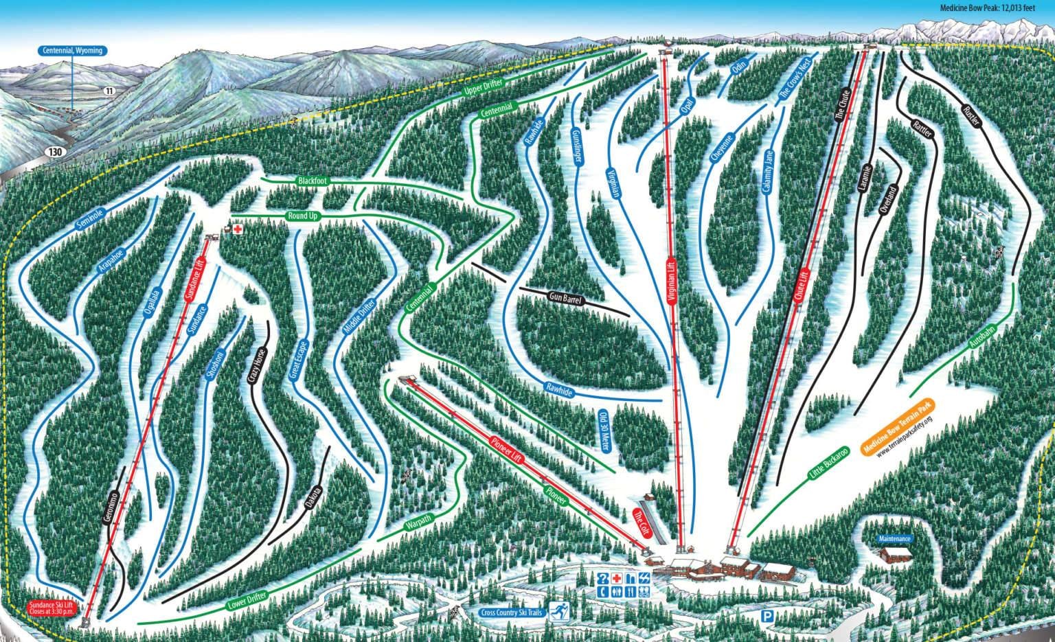 Snowy Range trail map