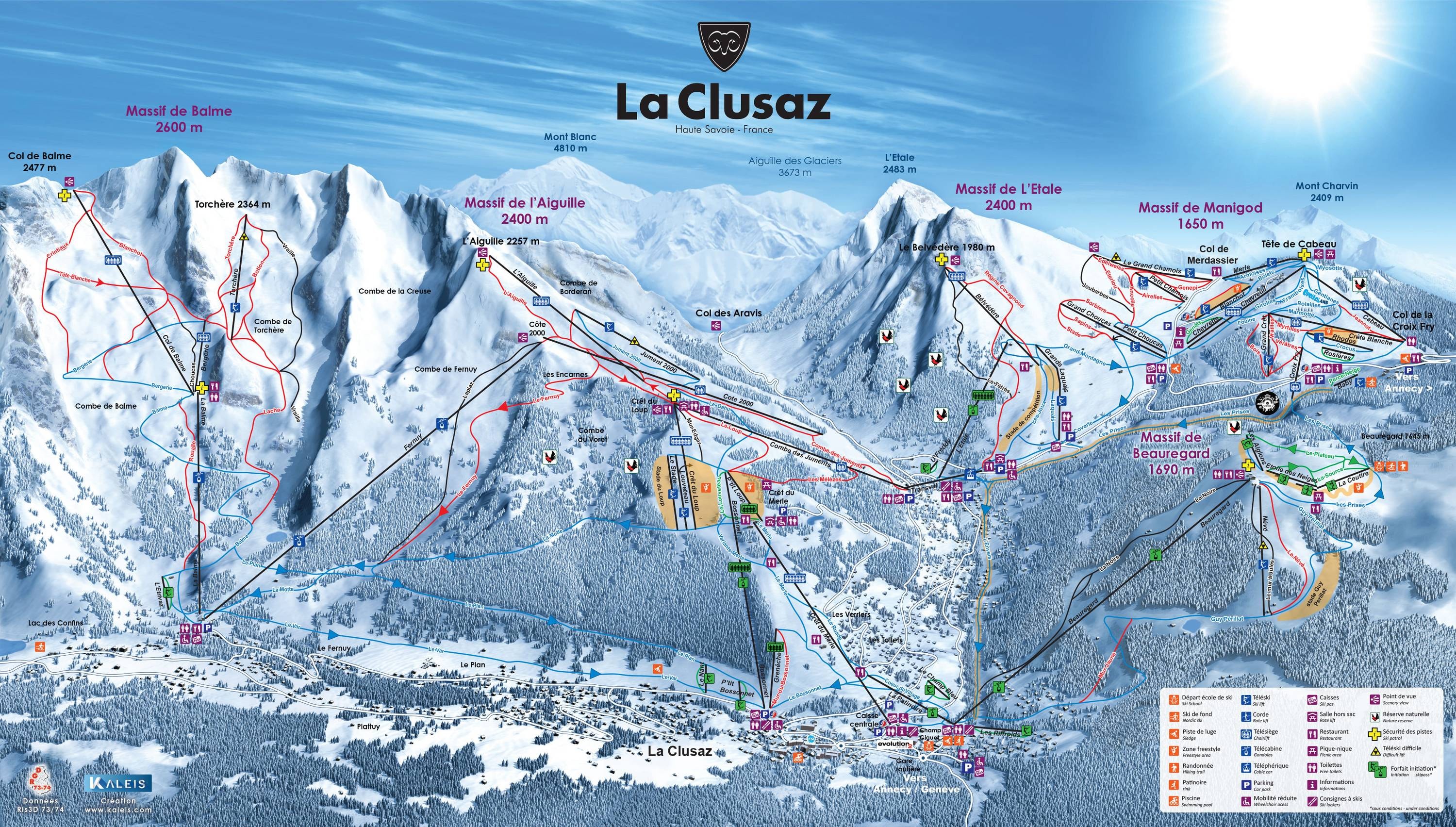 La Clusaz/Manigod trail map