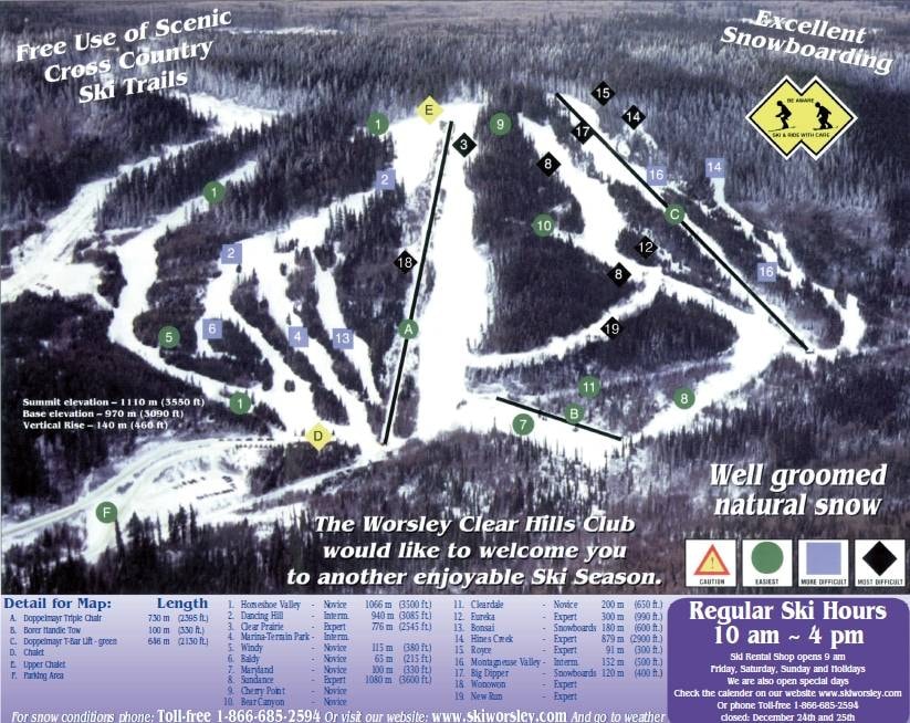 Whispering Pines – Worsley trail map