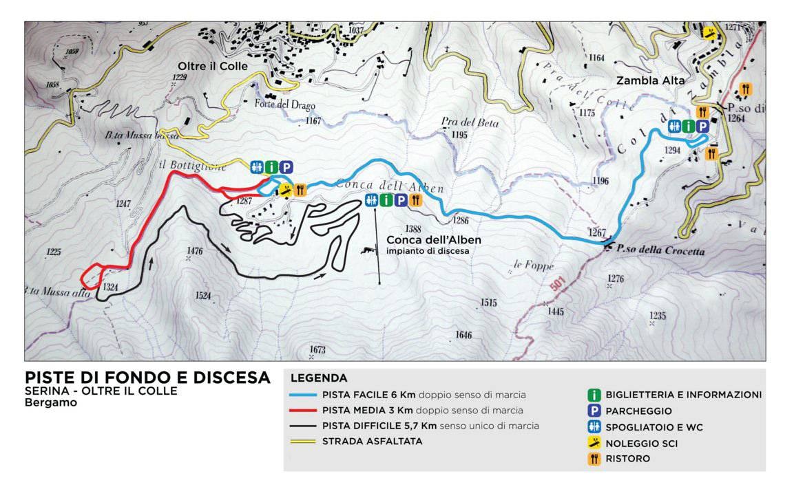 Conca dell'Alben trail map