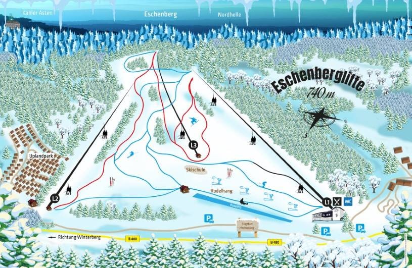 Eschenberg – Niedersfeld trail map