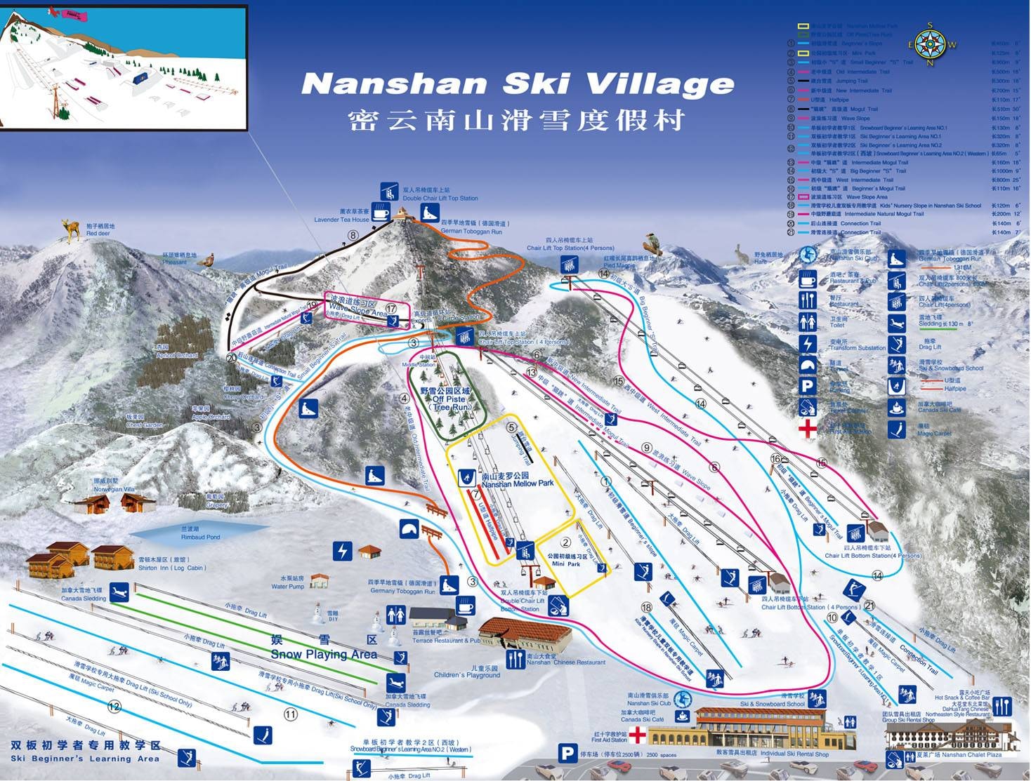 Nanshan trail map