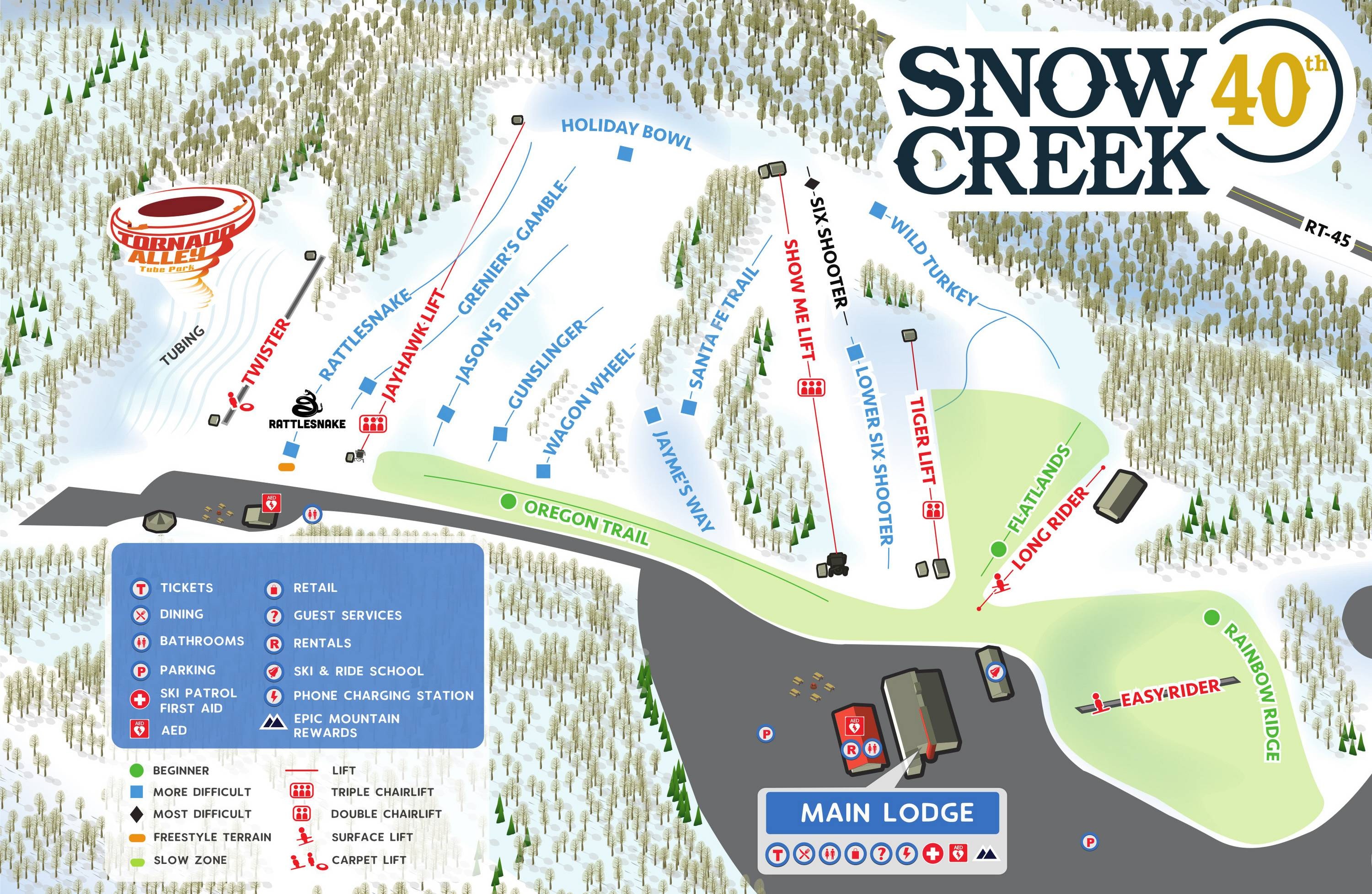 Snow Creek trail map
