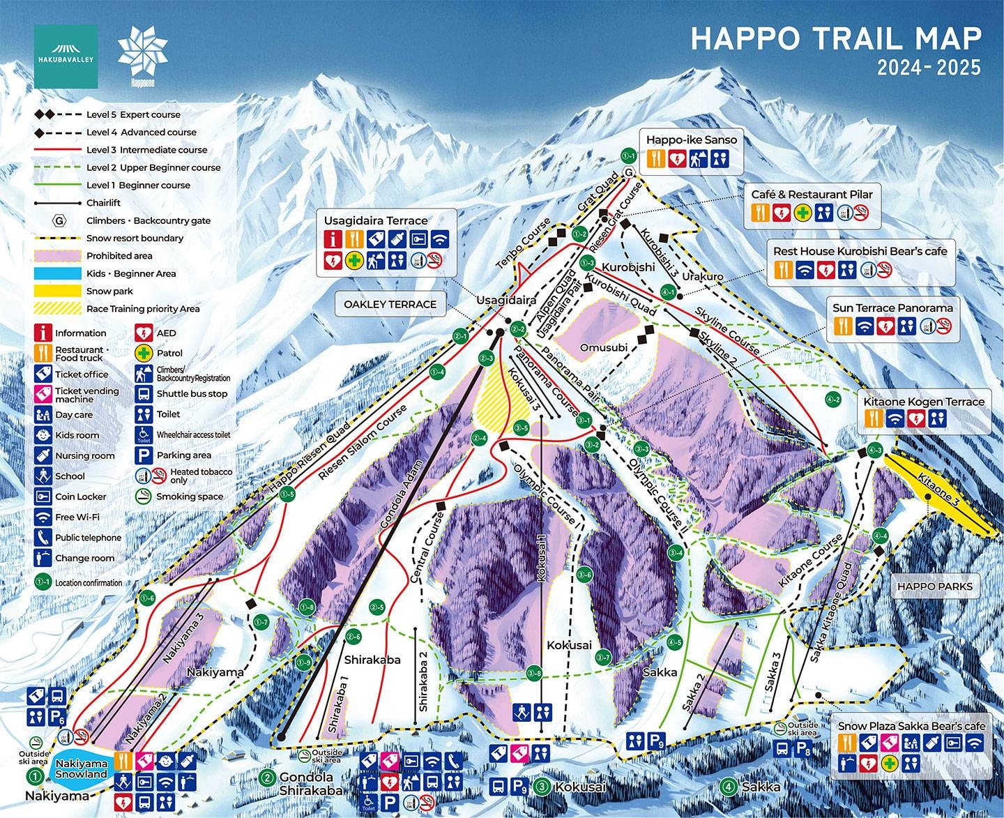 Happo-One – Hakuba trail map